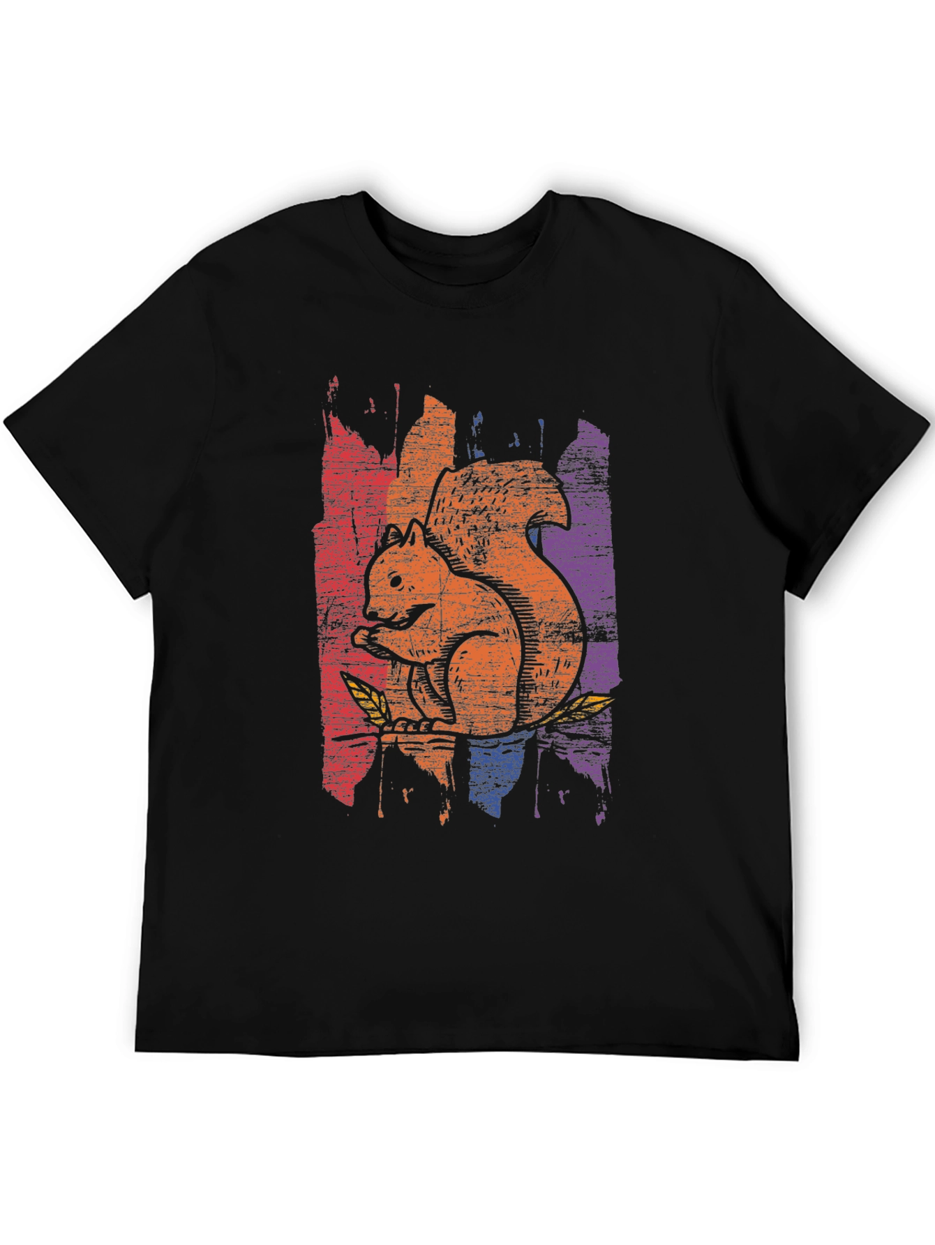 Black Squirrel Graphic Tee - Distressed Print view 5