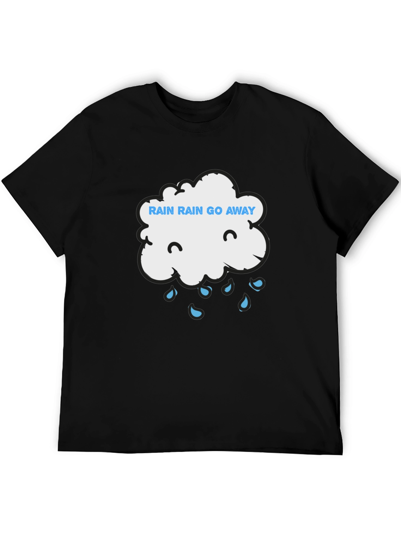 Black Rain Rain Go Away Graphic Tee - Unisex view 5