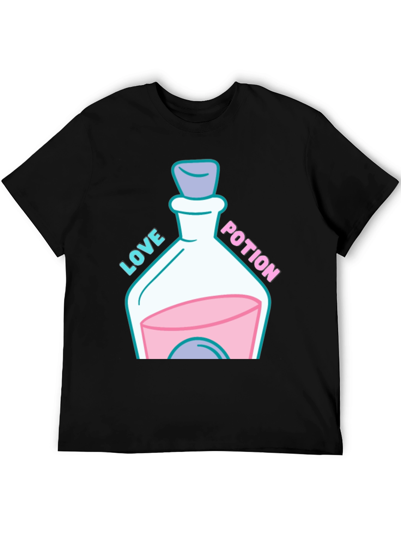 Black Love Potion Graphic T-Shirt - Quirky & Fun Design view 5