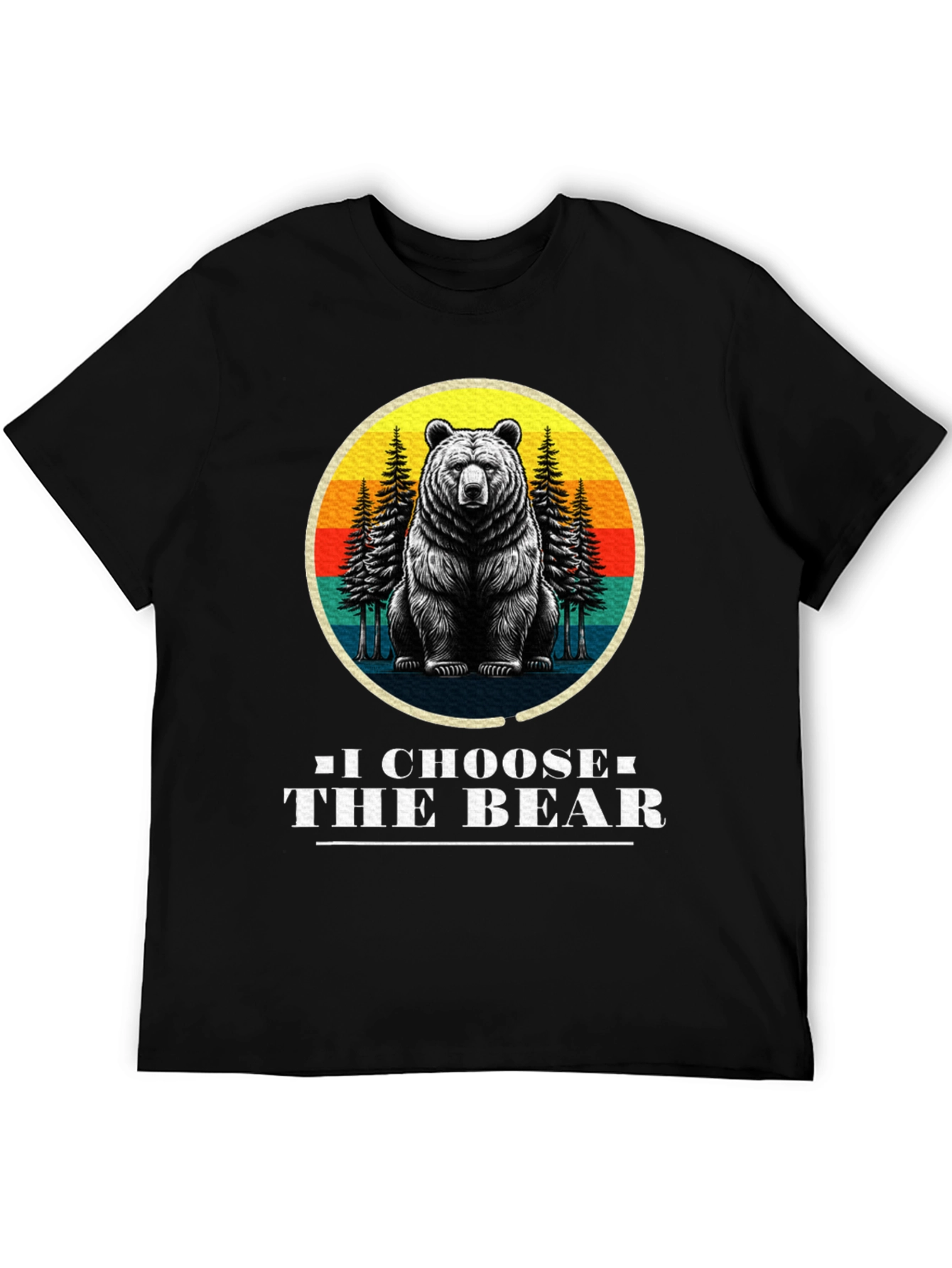 Black I Choose the Bear Graphic Tee view 5