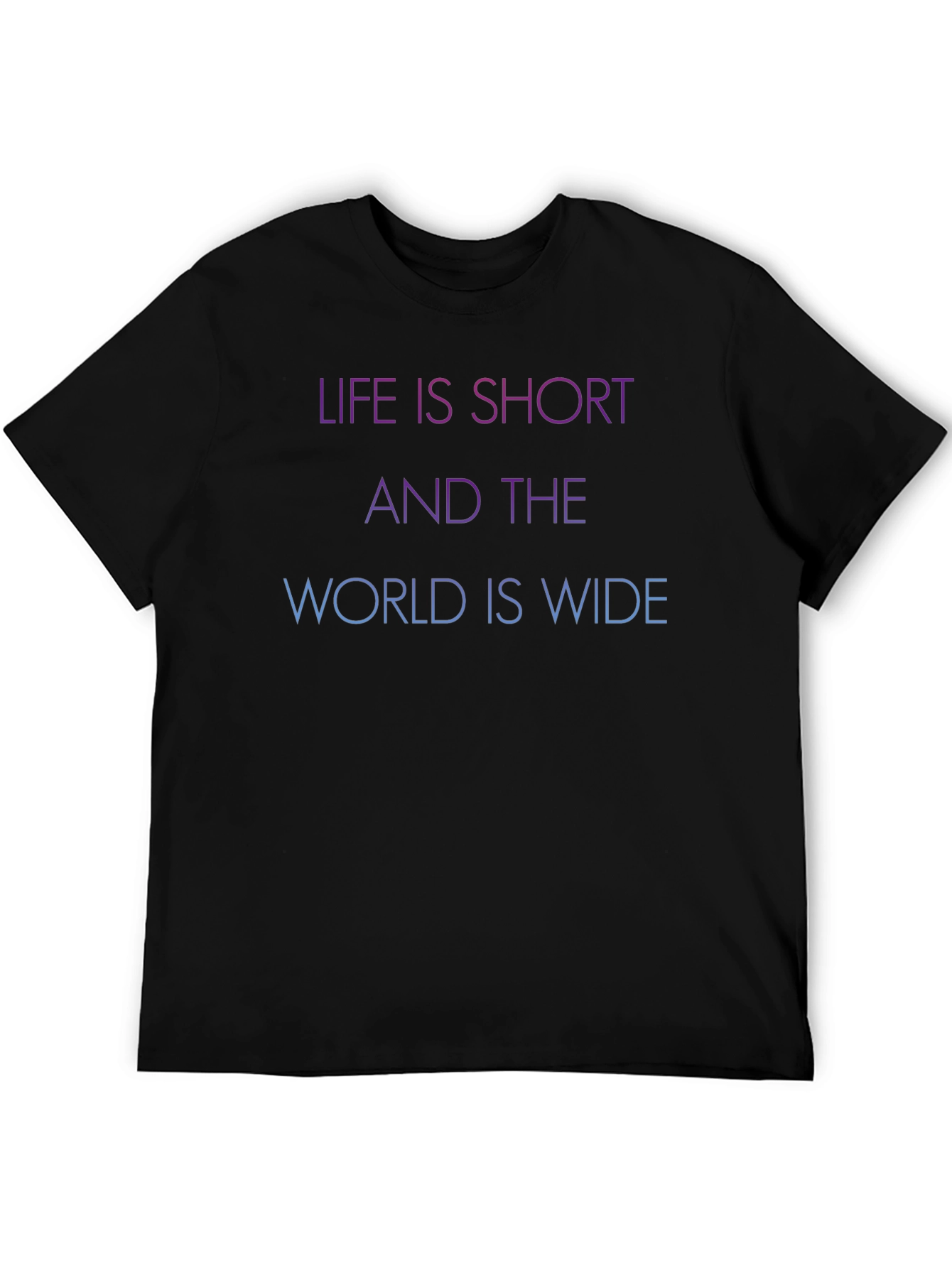 Black Life is Short Graphic T-Shirt - Black view 5