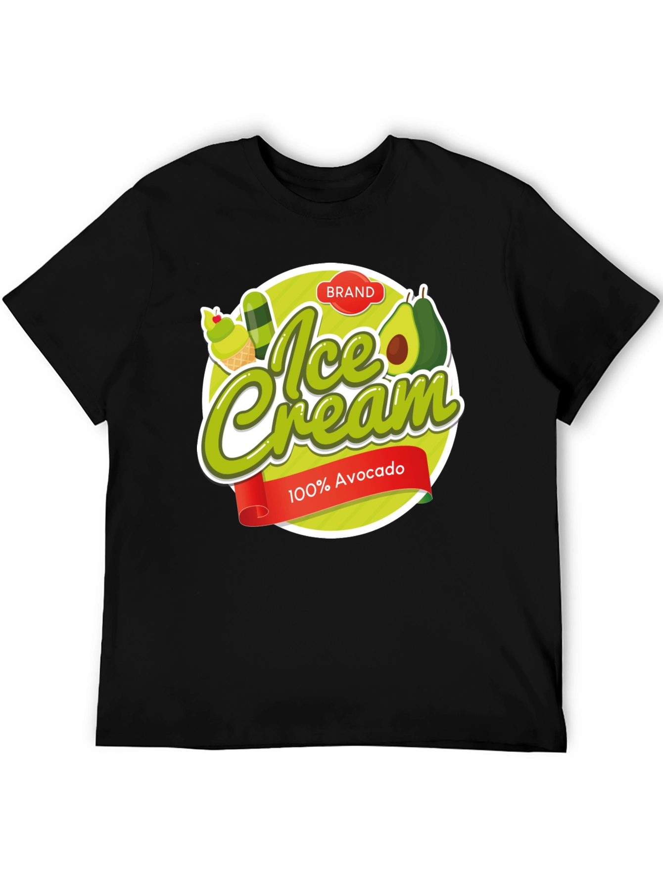Black Avocado Ice Cream Graphic Tee view 5