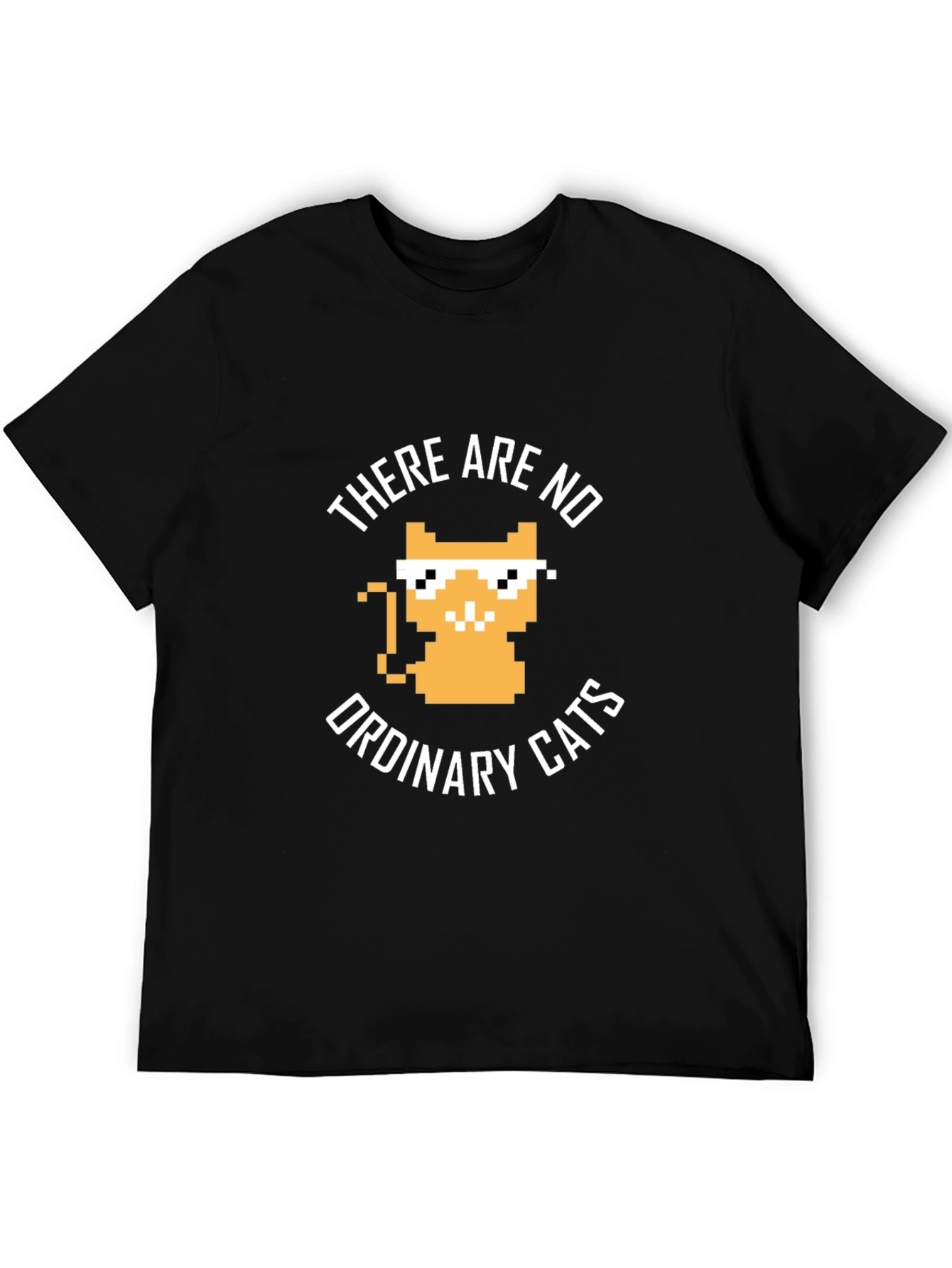 Black There are no ordinary cats t-shirt view 5