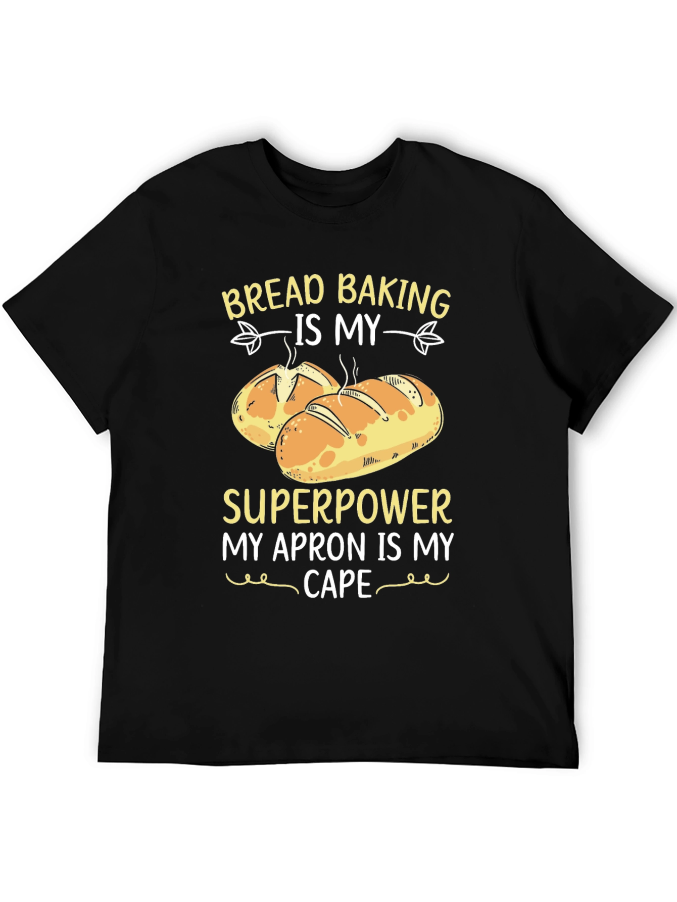 Black Baking Superpower T-Shirt - Bread Baking Lover Tee view 5