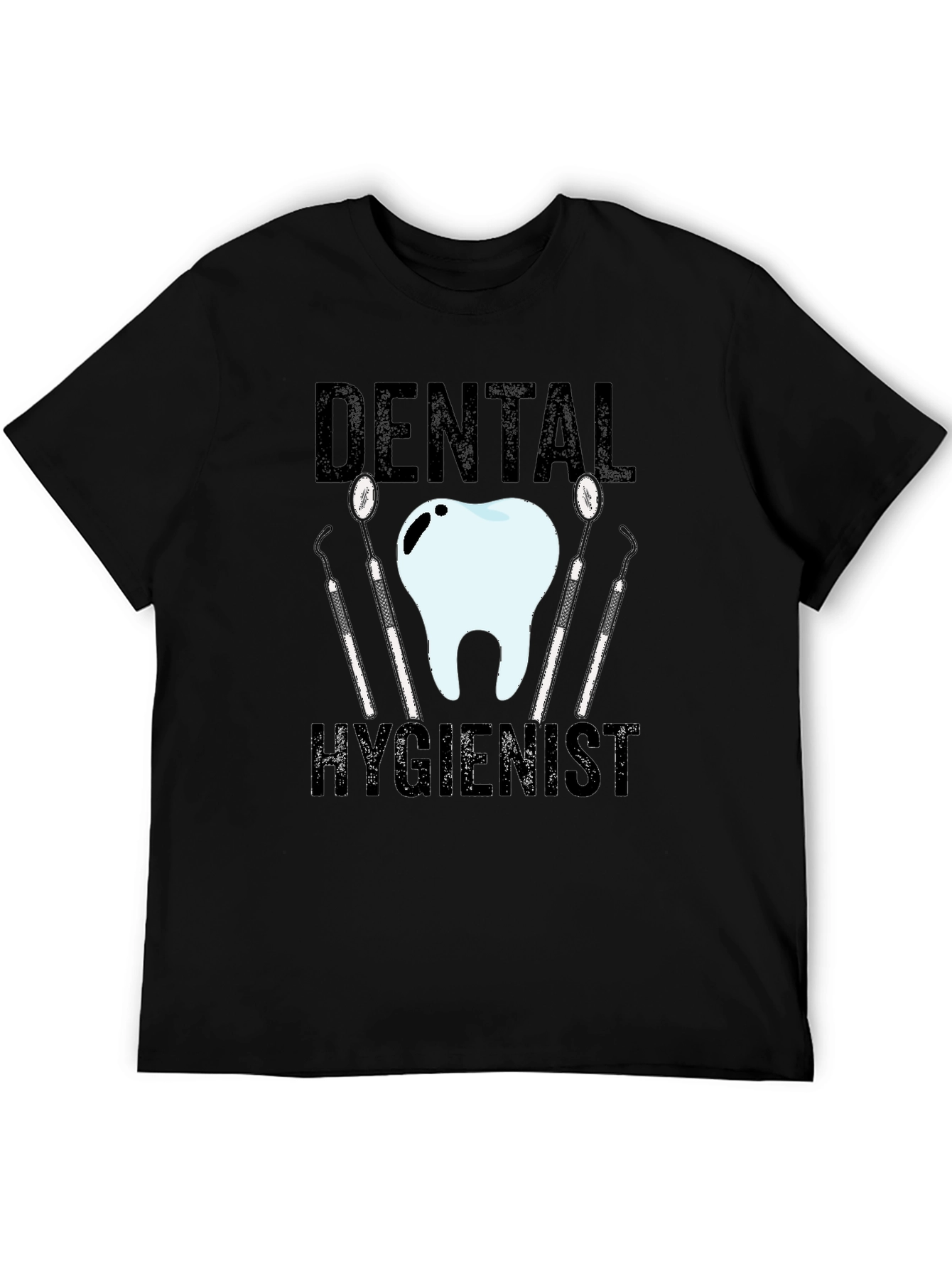 Black Dental Hygienist T-Shirt - Funny Dentist Tee view 5