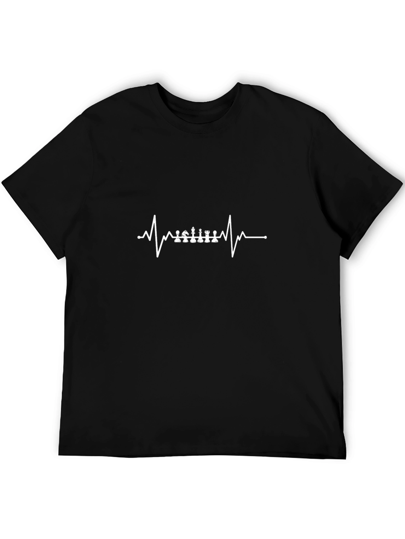 Chess Heartbeat Graphic Tee - Black Cotton T-Shirt - 5