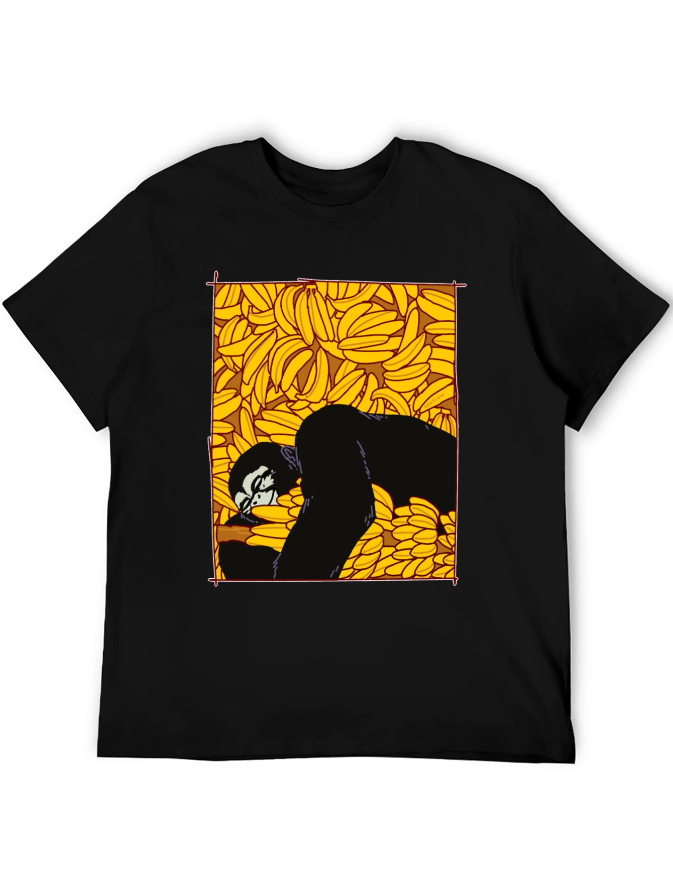 Black Banana Gorilla Graphic Tee - Unique Black T-Shirt view 5