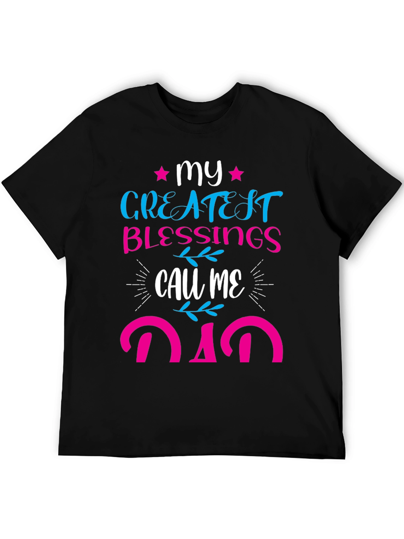 Black My Greatest Blessings Call Me Dad T-Shirt view 5