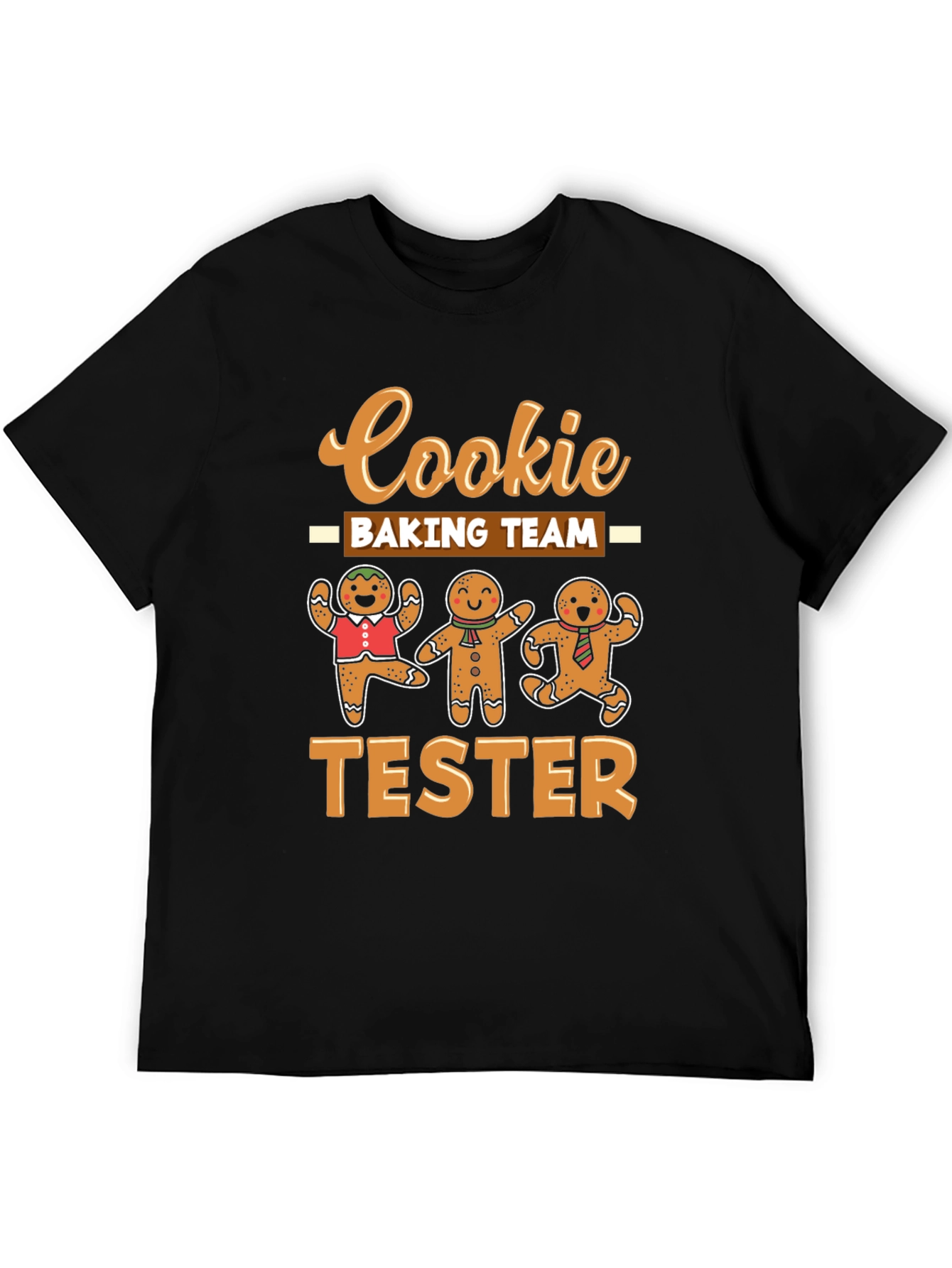 Black Cookie Baking Team Tester Graphic T-Shirt view 5