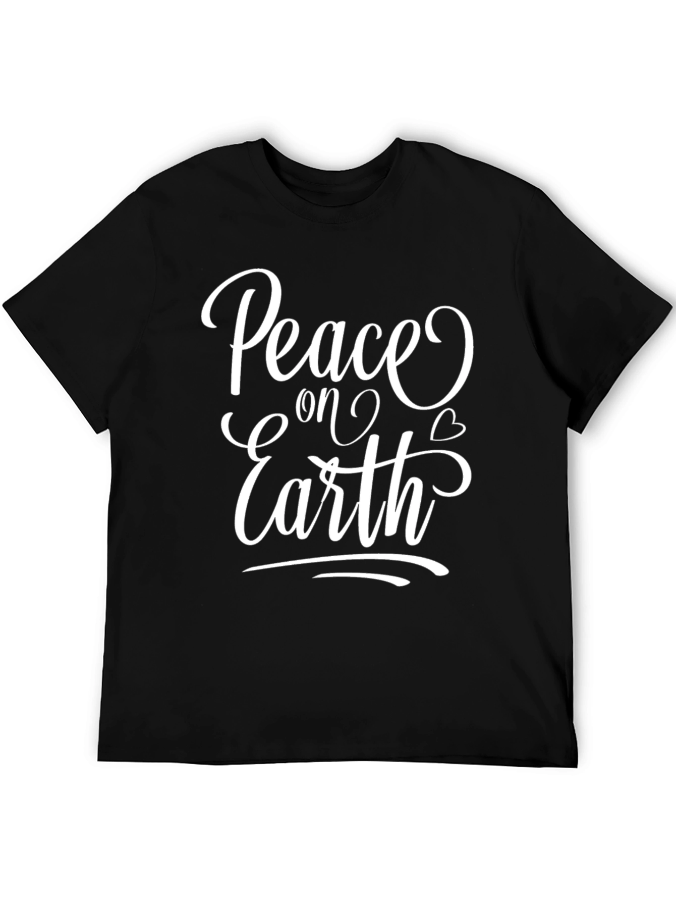 Black Peace on Earth Graphic Tee - Soft Cotton Blend view 5
