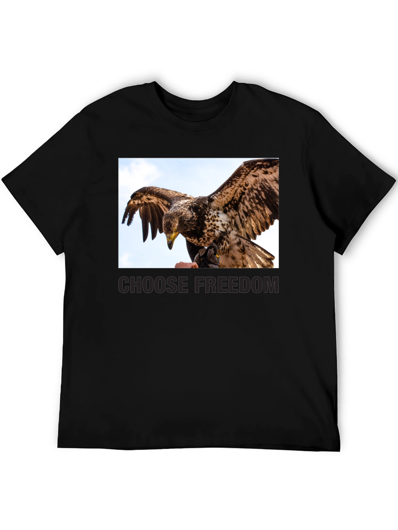 Black Choose Freedom Eagle Graphic Tee view 5