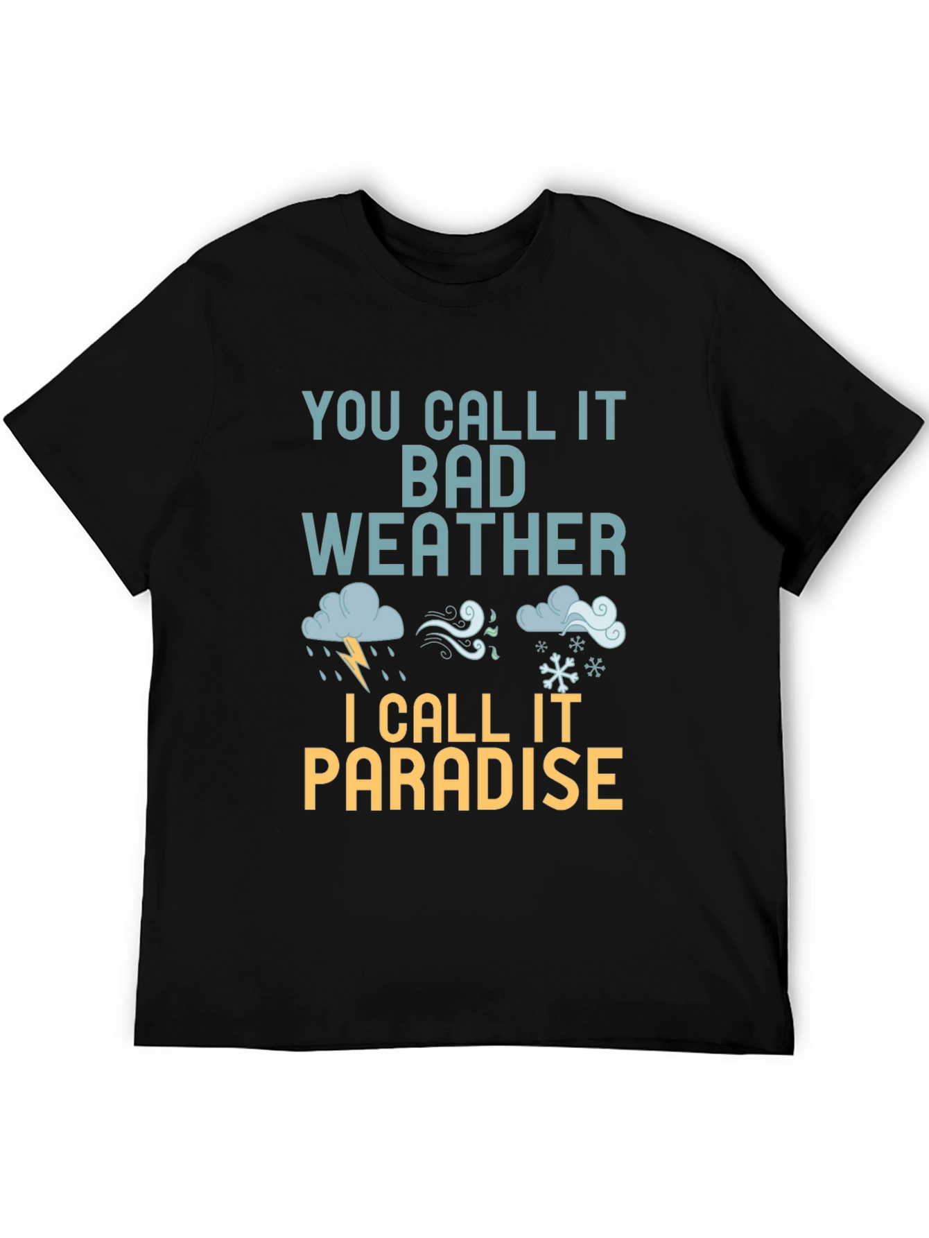 Black Bad Weather Paradise T-Shirt view 5