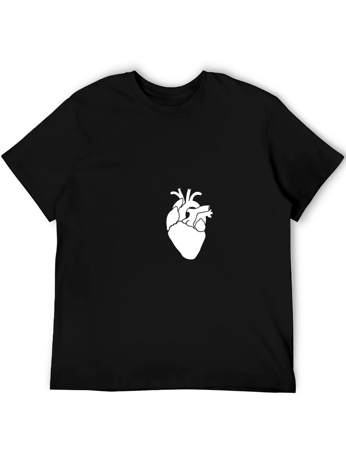 Black Anatomical Heart Graphic Tee - Modern Style view 5