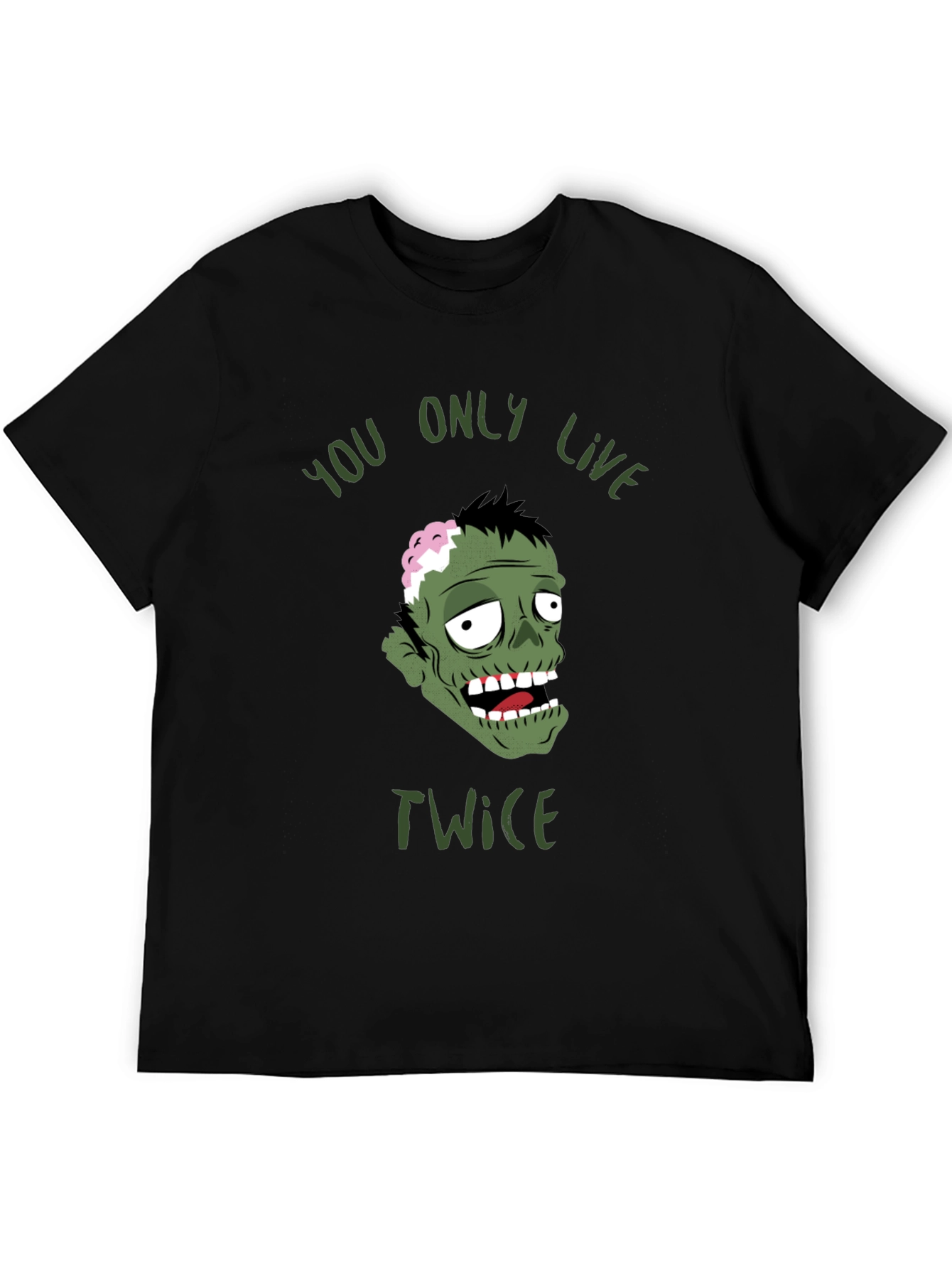 Black Zombie You Only Live Twice Graphic T-Shirt view 5