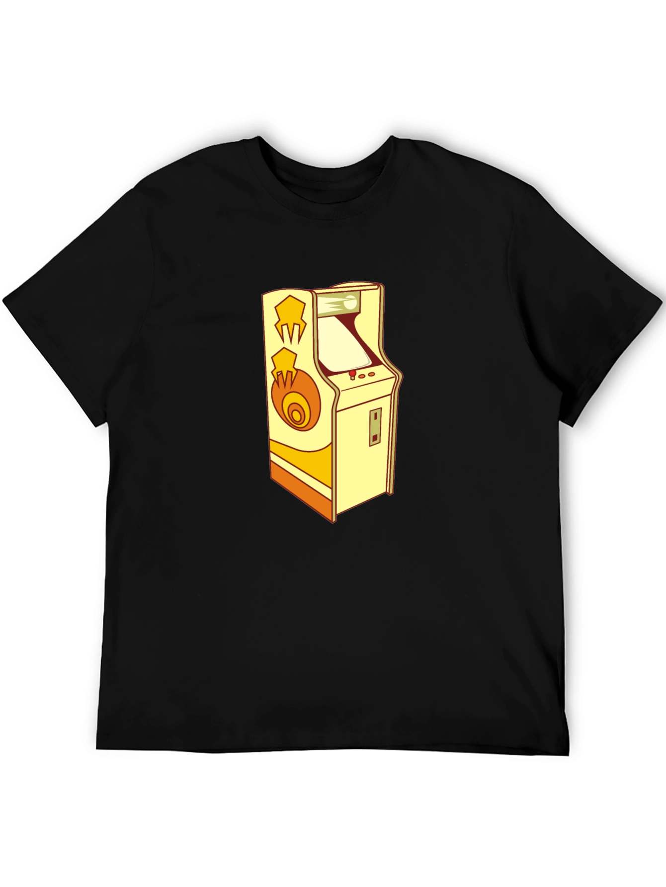 Black Retro Arcade Game Black T-Shirt - Classic Gamer Style view 5