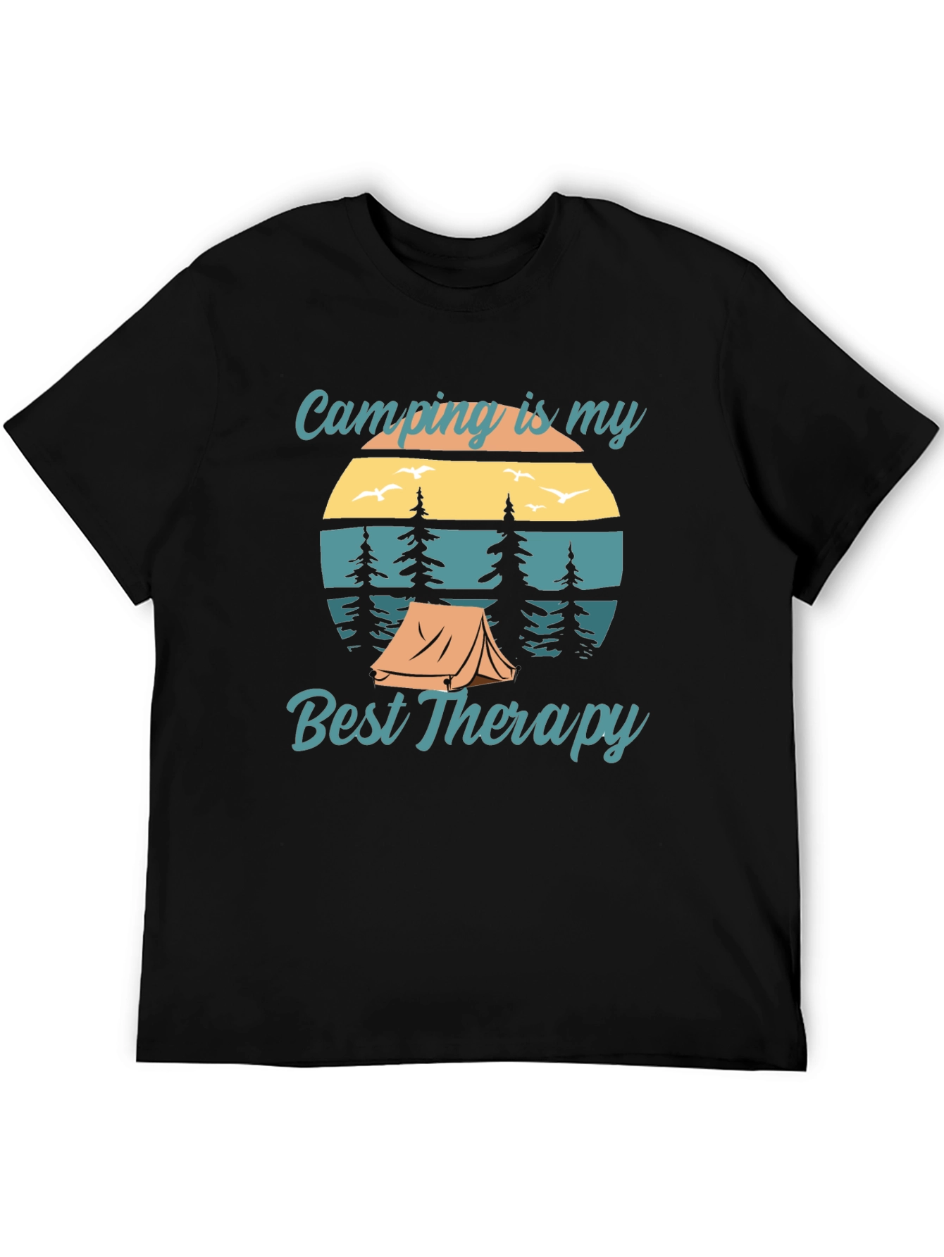 Black Camping is My Best Therapy Graphic Tee view 5