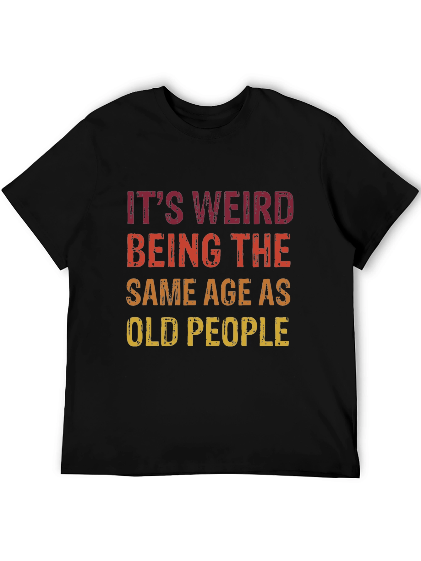 Black Funny 'Same Age as Old People' Graphic Tee view 5