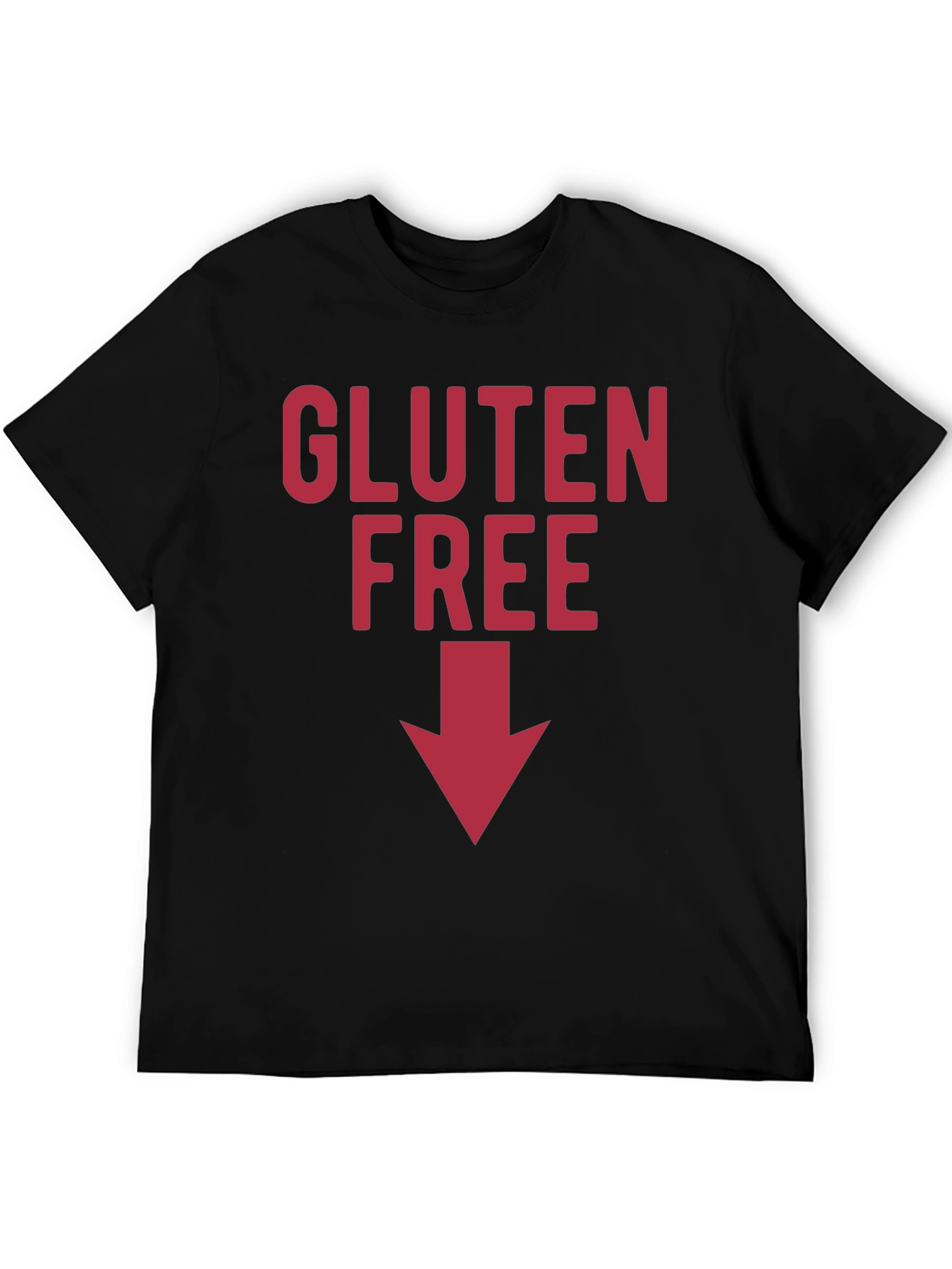Black Gluten Free Arrow T-Shirt - Funny Novelty Tee view 5