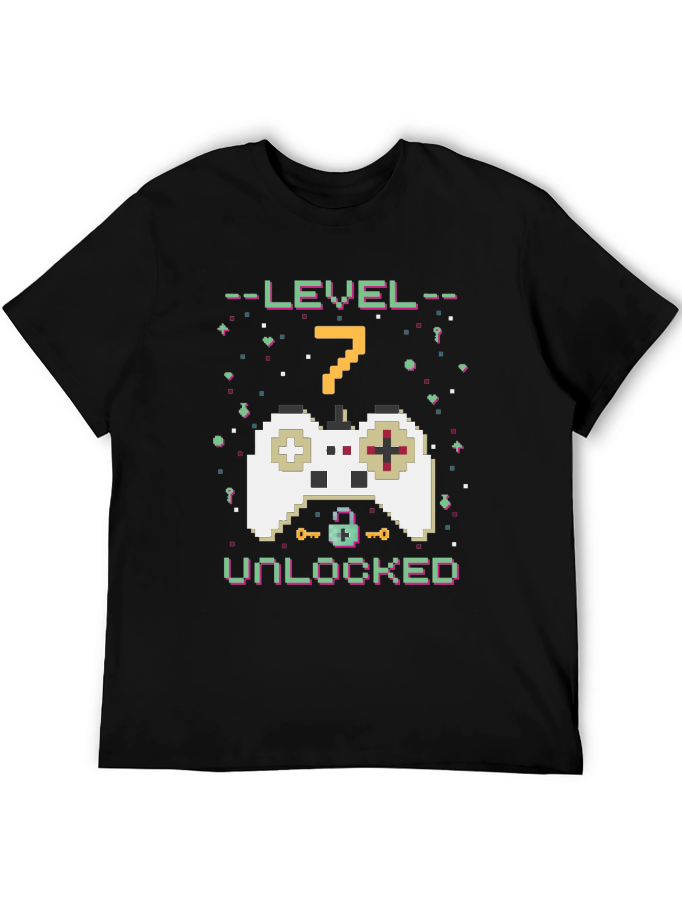 Black Level 7 Unlocked Gamer T-Shirt view 5