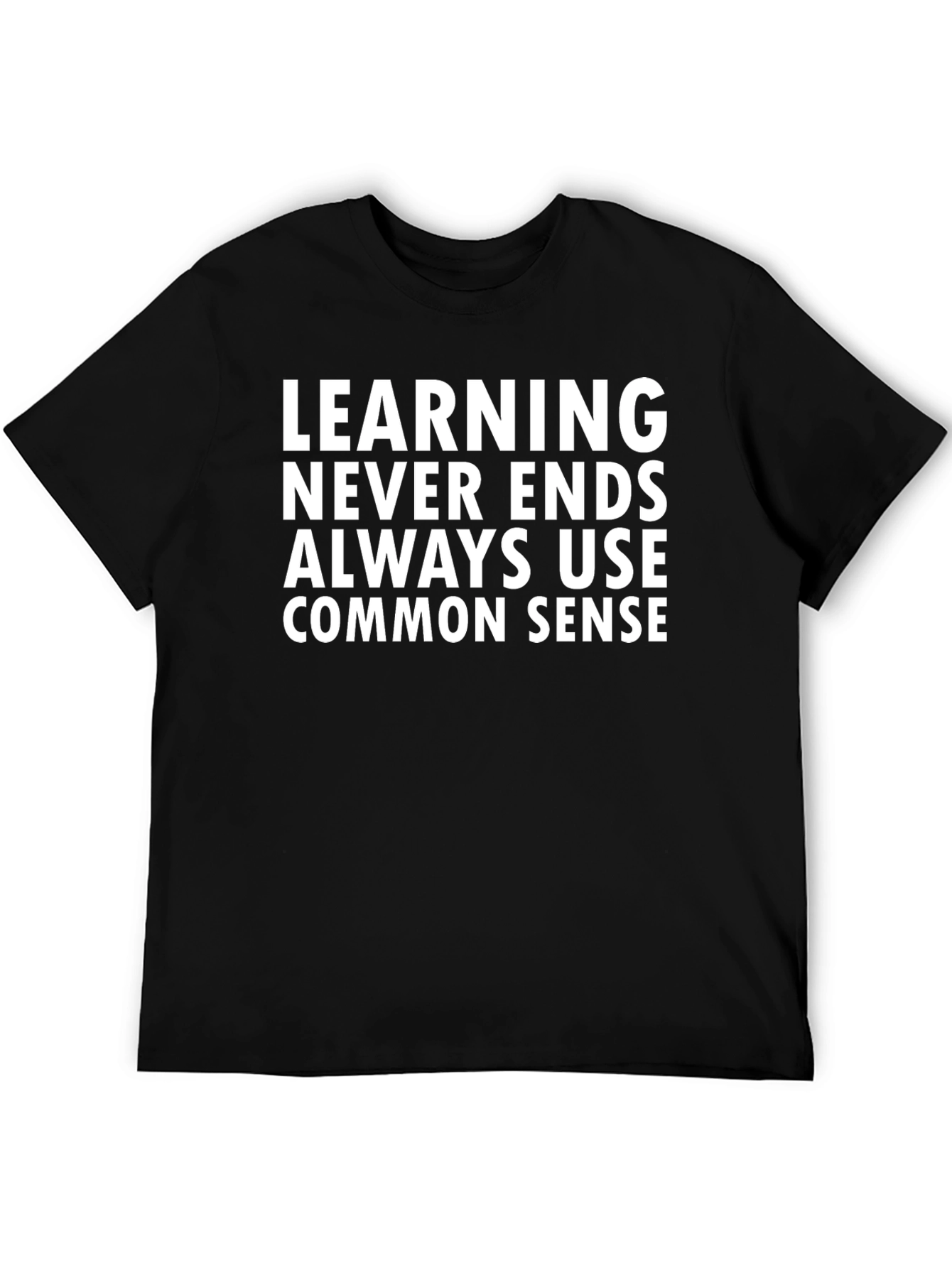 Black Learning Never Ends Graphic Tee view 5