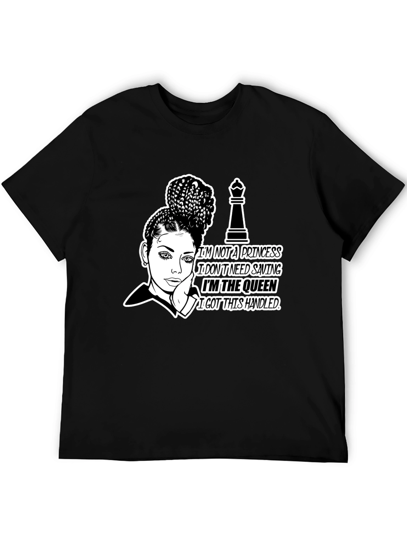 Black Queen Graphic Tee - Empowering Chess Queen view 5