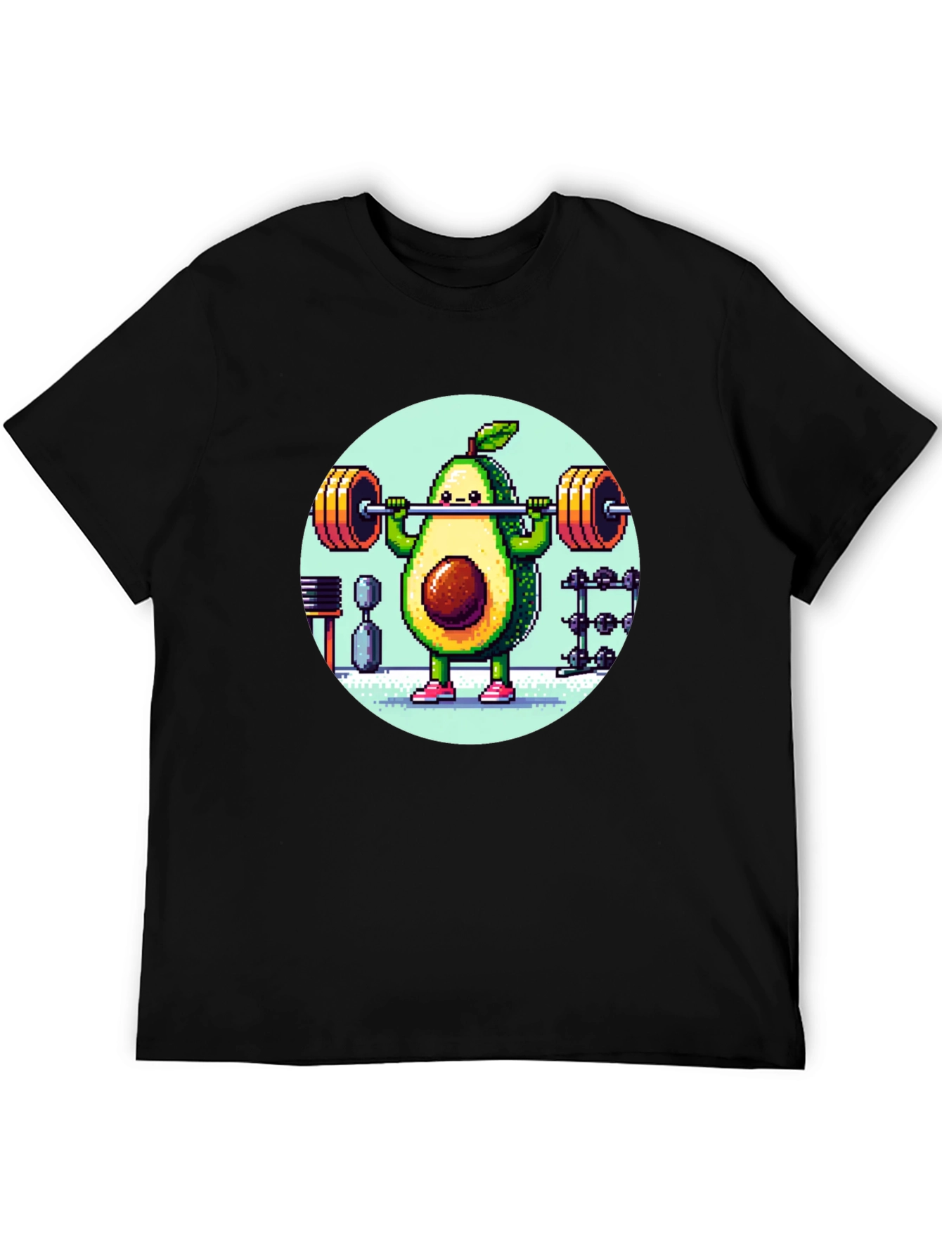 Black Avocado Gym T-Shirt - Funny Workout Tee view 5