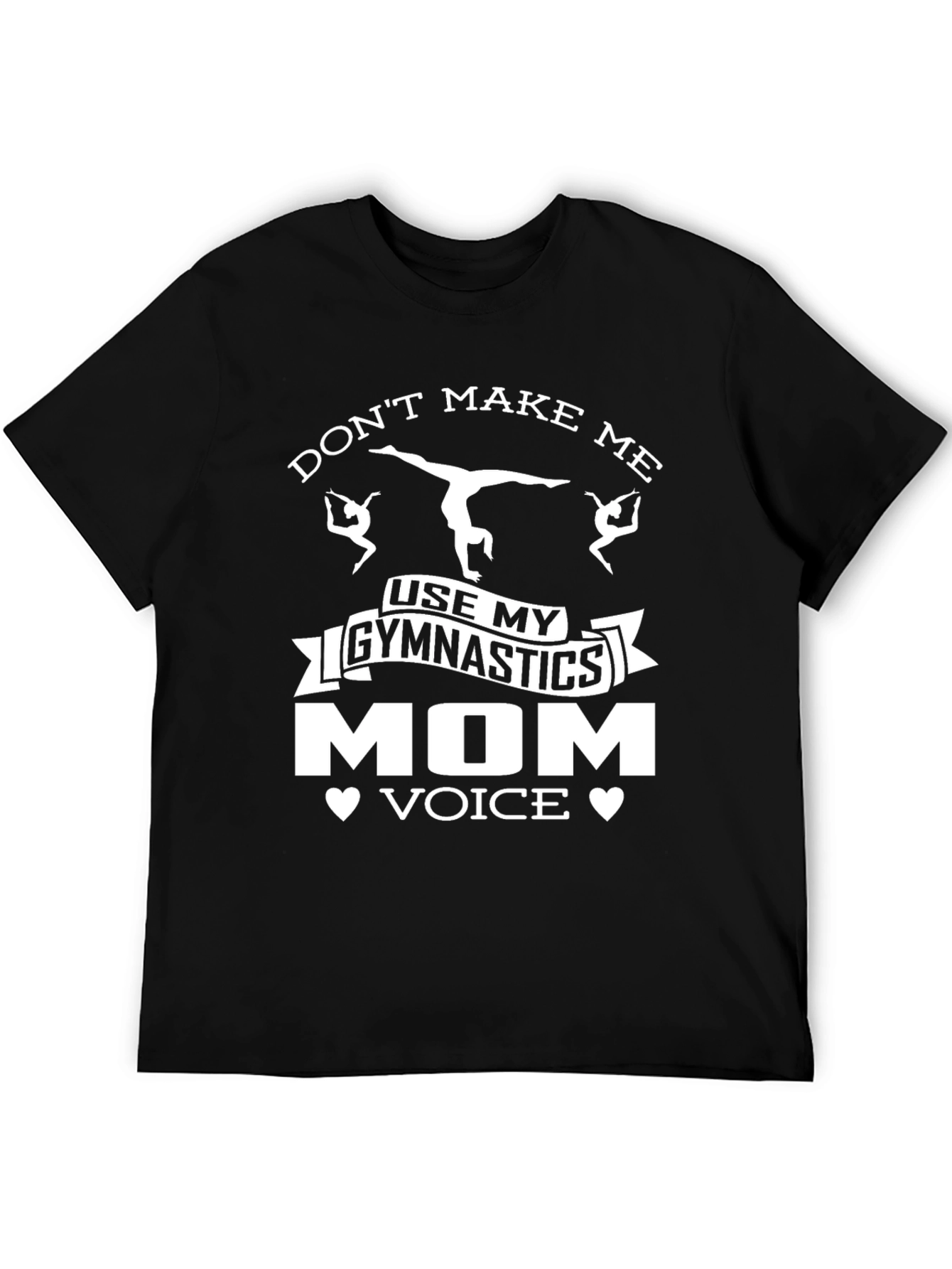 Black Gymnastics Mom Voice Graphic Tee view 5