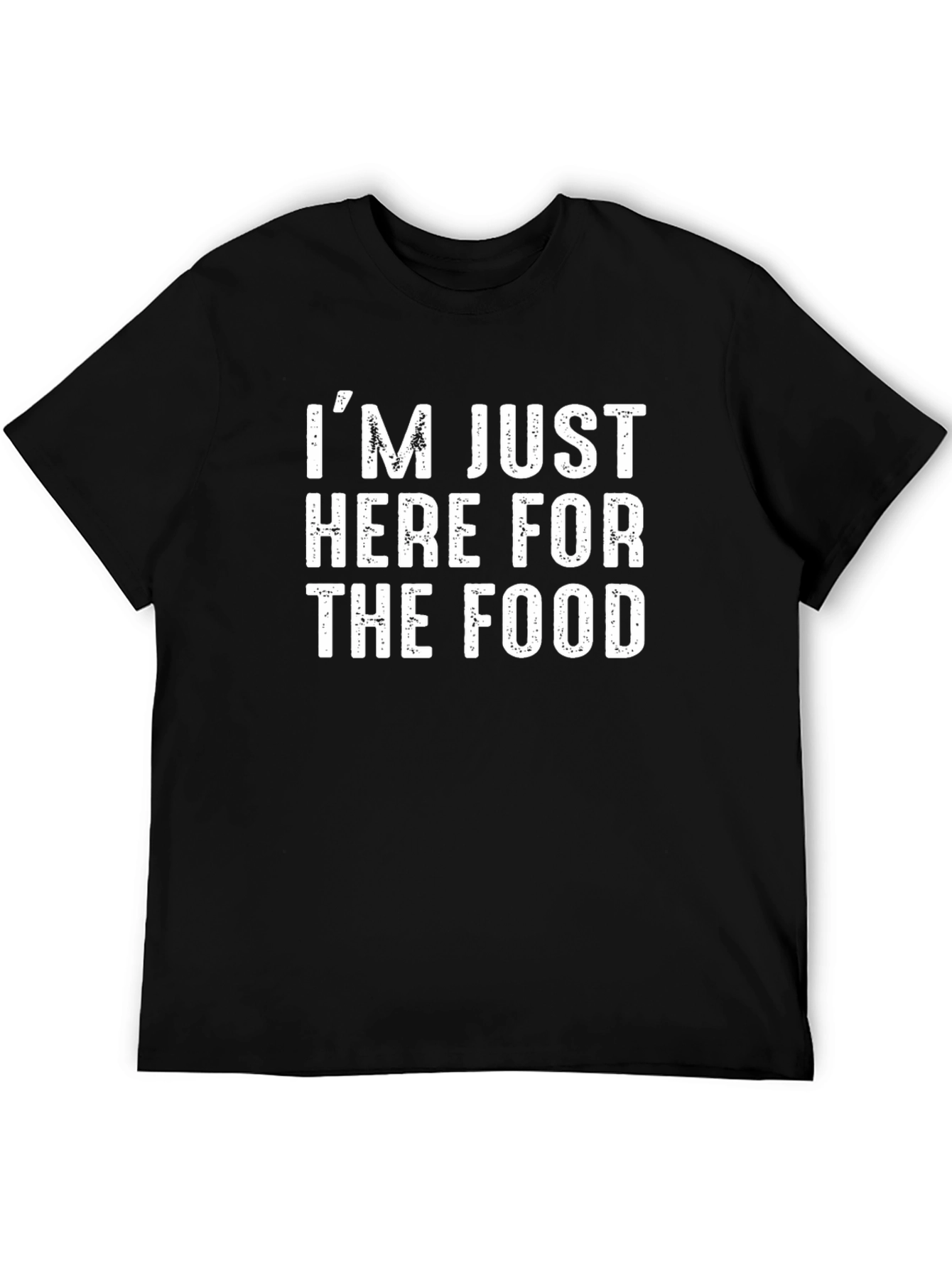 Black I'm Just Here For The Food T-Shirt - Funny Eater Tee view 5
