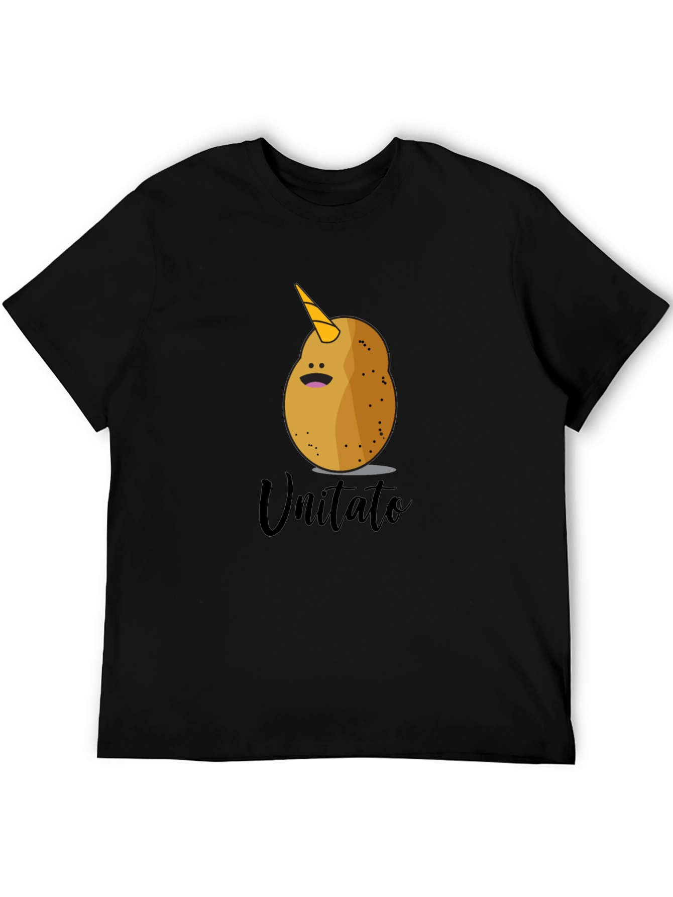 Black Unicorn Potato Graphic T-Shirt - Funny & Unique! view 5