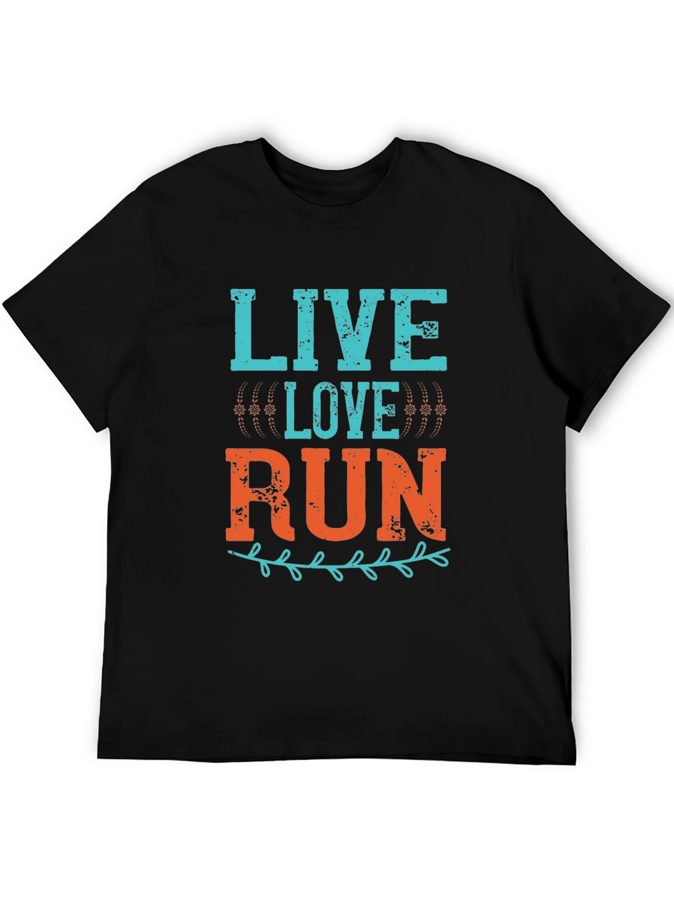 Black Live Love Run Graphic Tee view 5