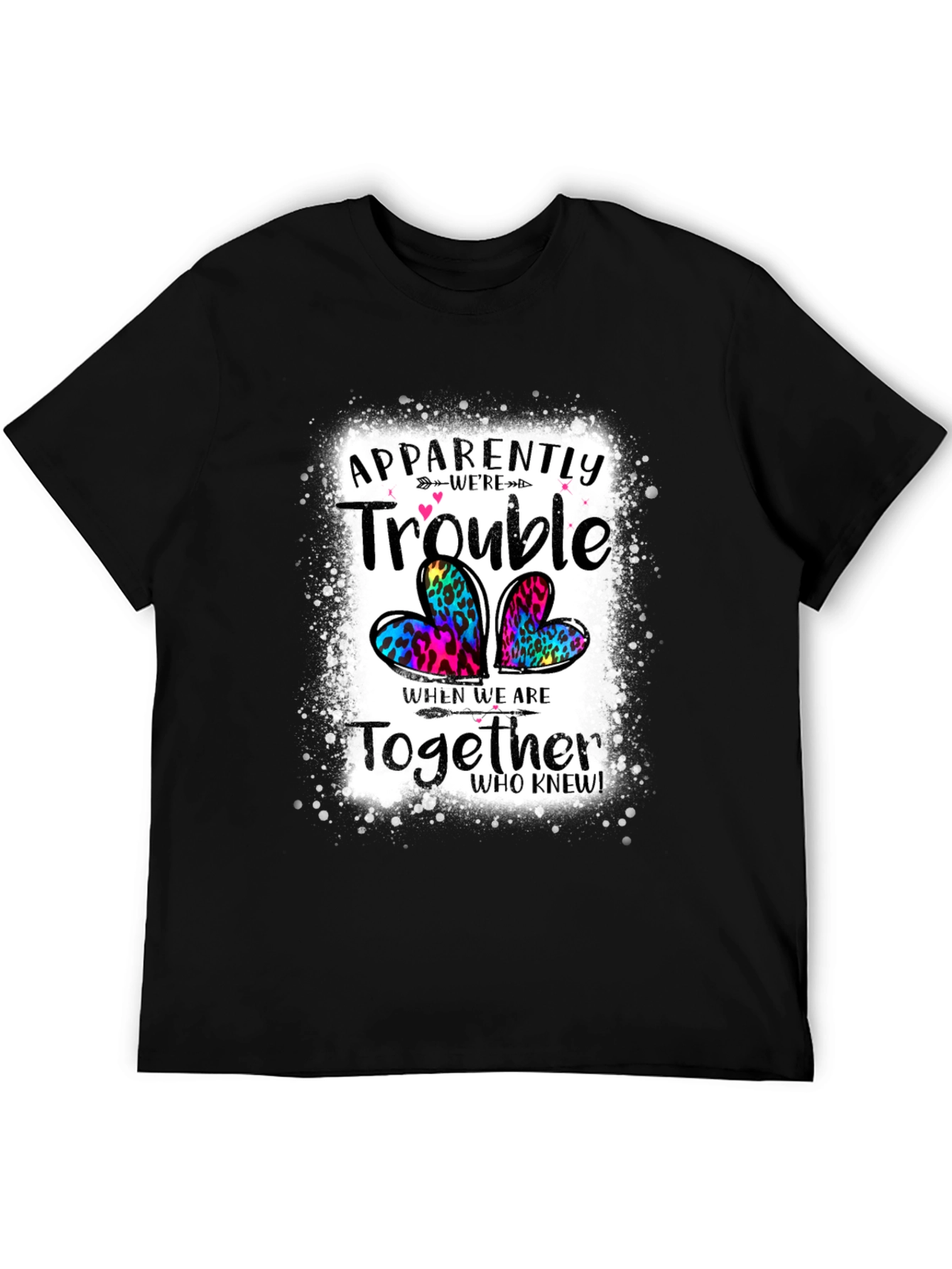 Black Apparently Trouble Together Graphic Tee view 5