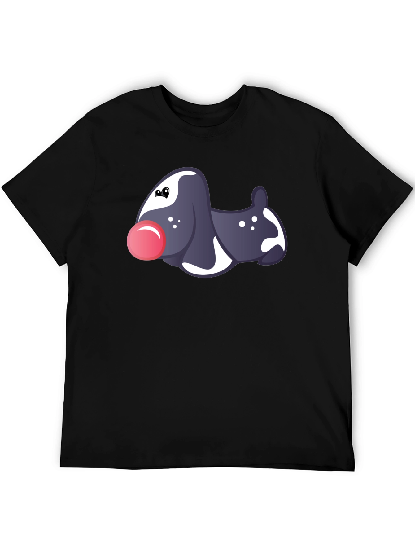 Black Novelty Dog Graphic Black T-Shirt view 5