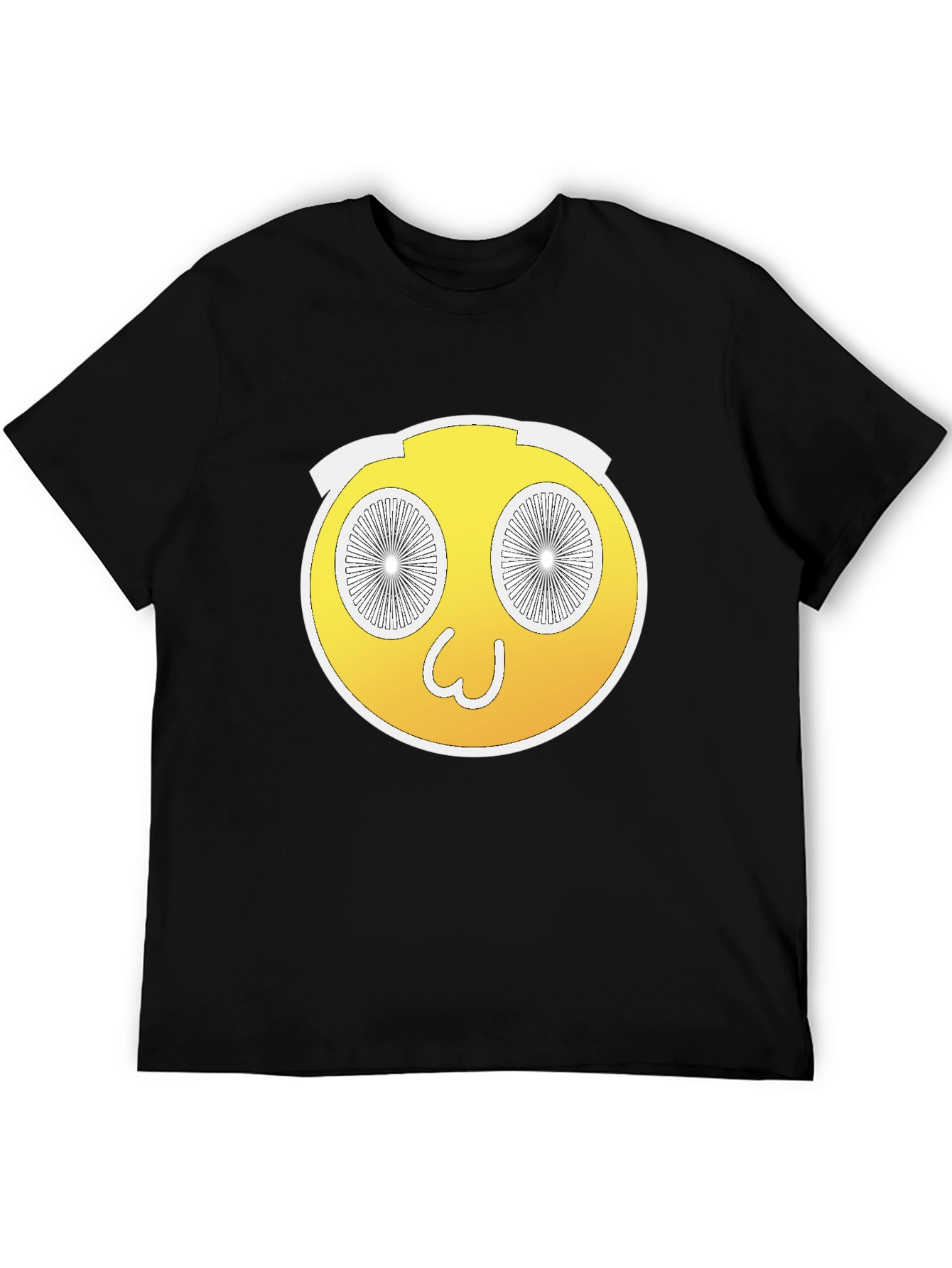 Black Wacky Yellow Emoji T-Shirt - Fun and Unique Design view 5