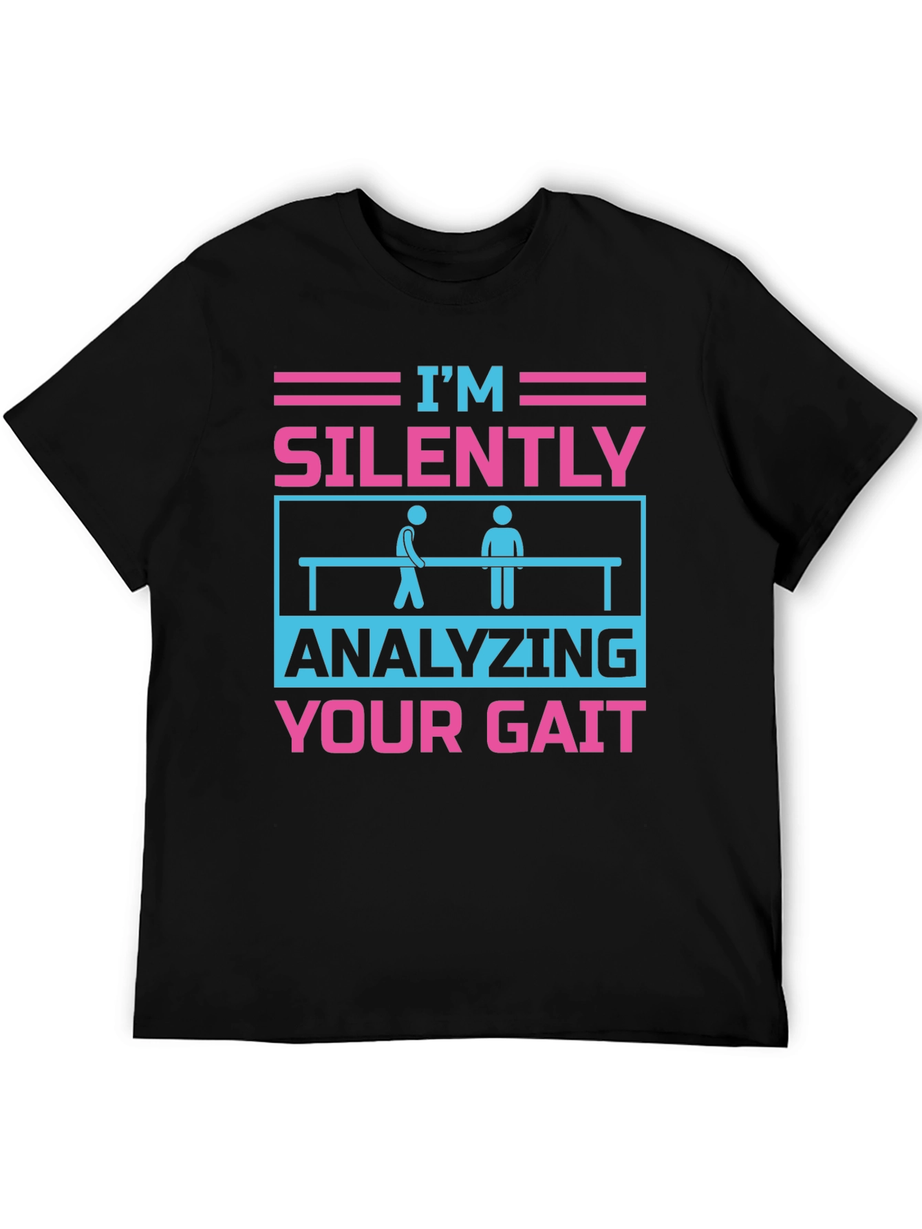Black Analyzing Your Gait T-Shirt view 5