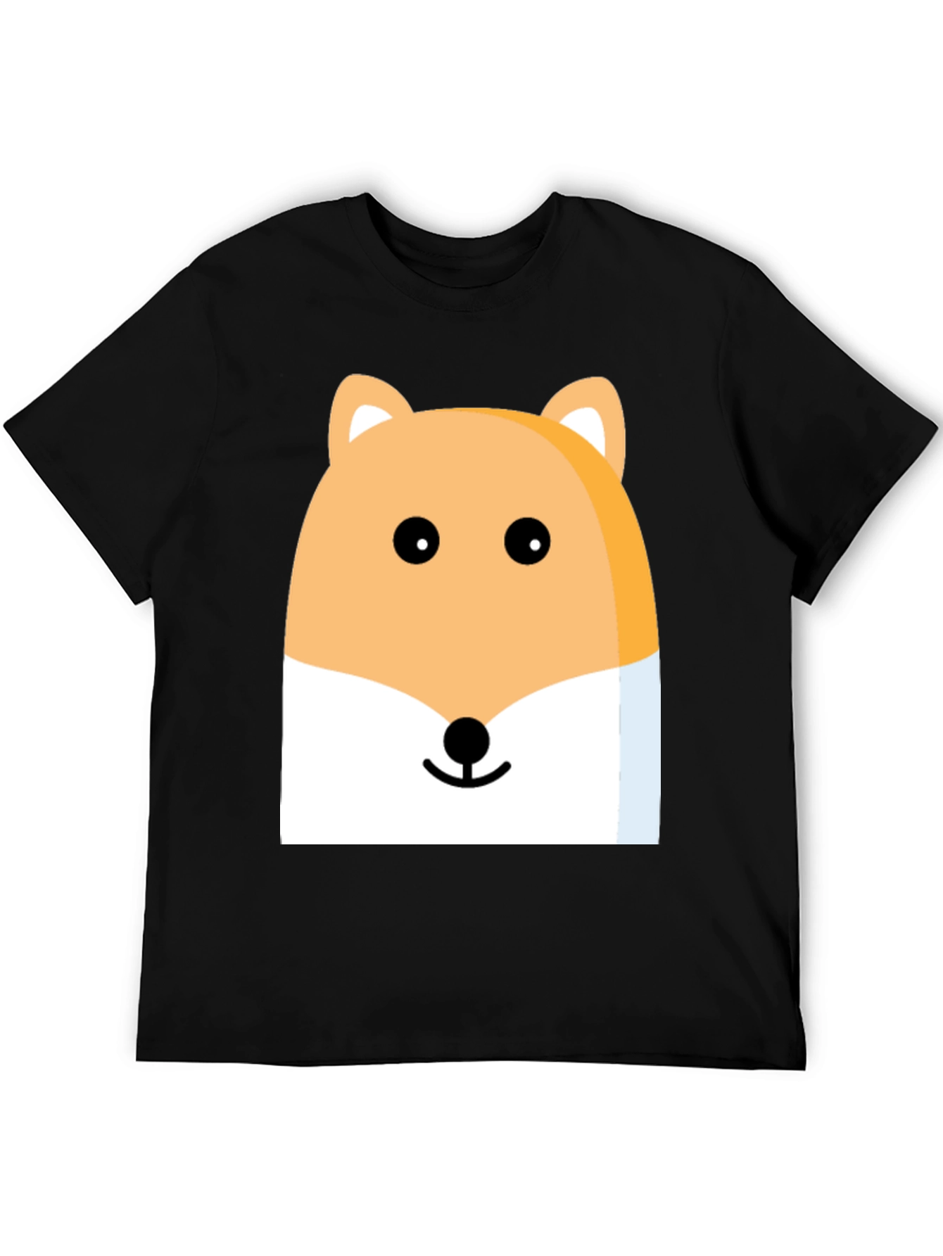 Black Cute Cartoon Animal Graphic Tee view 5