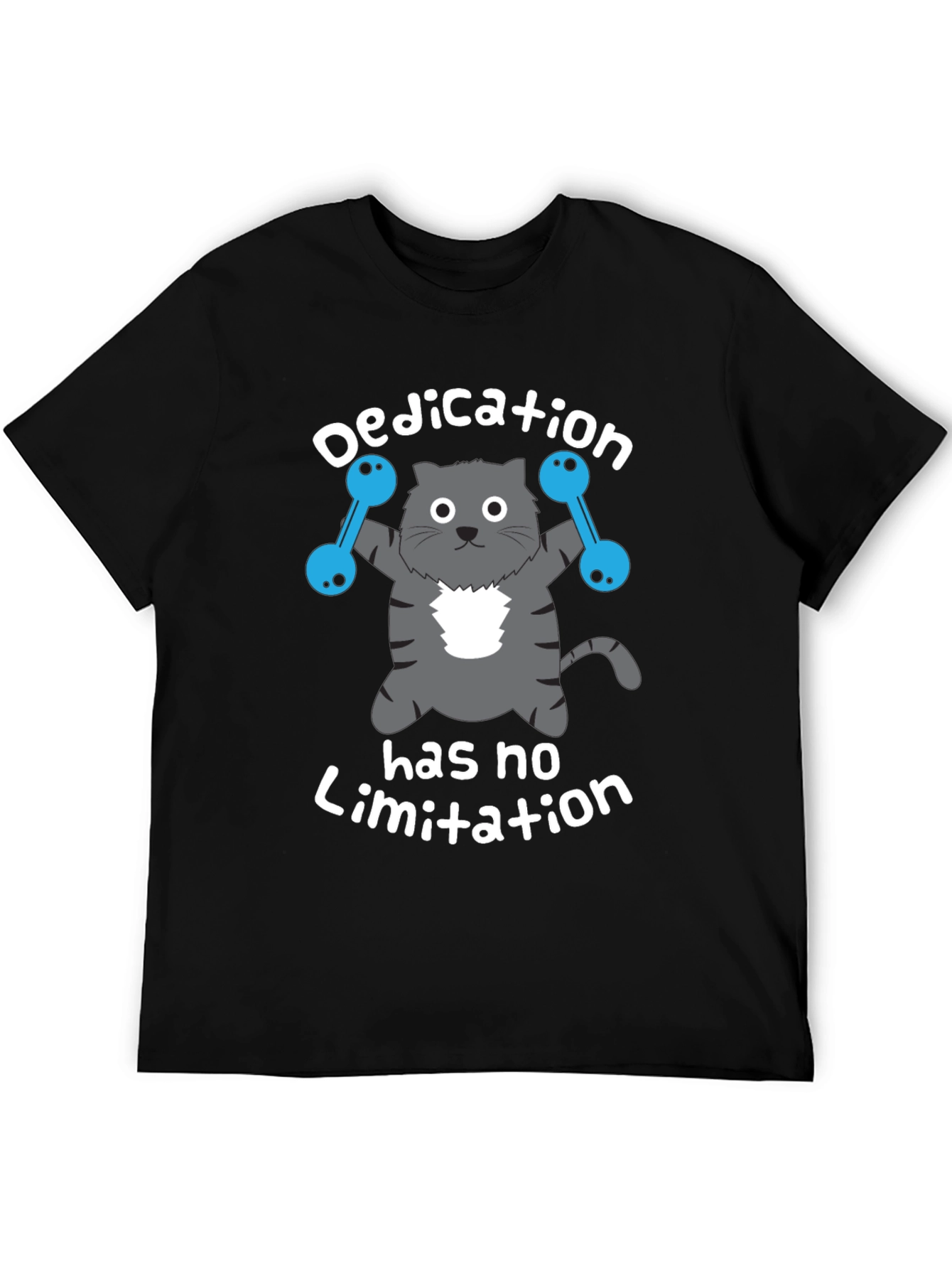 Black Dedication Cat Workout T-Shirt view 5