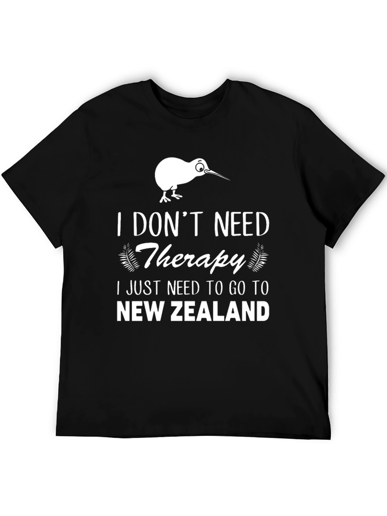 Black New Zealand Therapy T-Shirt view 5