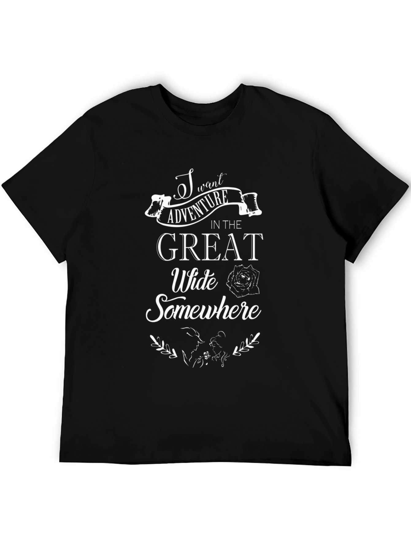 Black Adventure Graphic Tee - Beauty and the Beast Inspired view 5