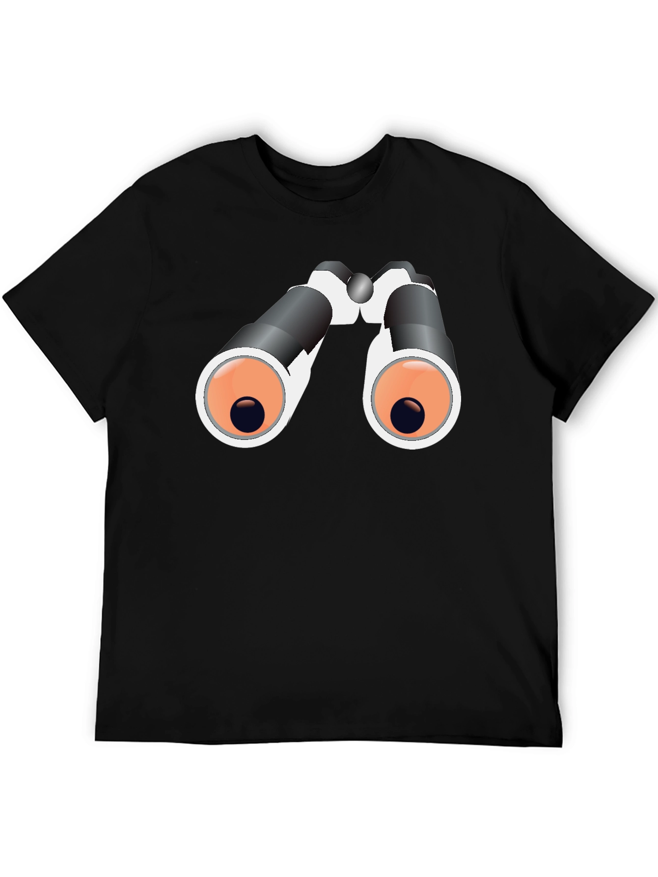 Black Binoculars Graphic Tee - Black Cotton T-Shirt view 5