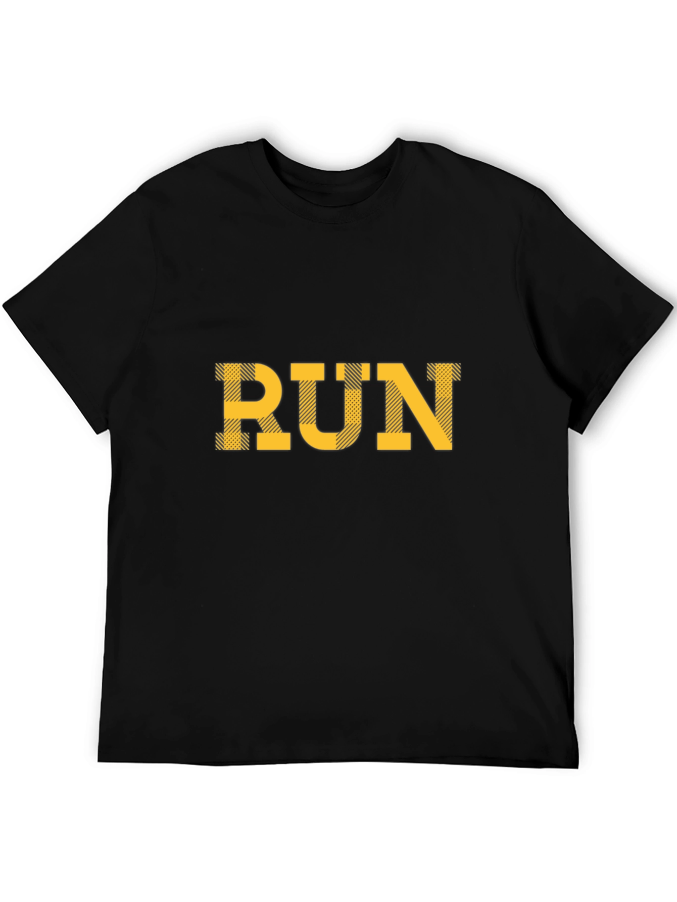 Black RUN Graphic Black T-Shirt view 5