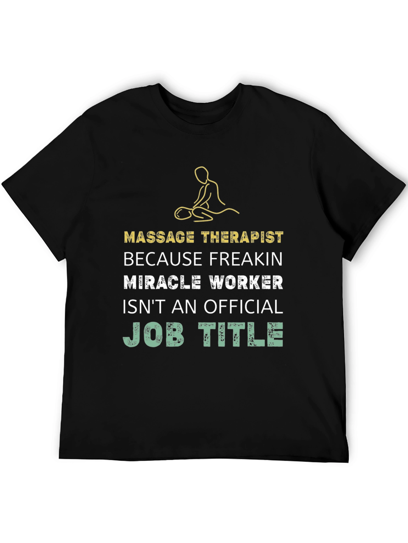 Black Massage Therapist Graphic Tee view 5