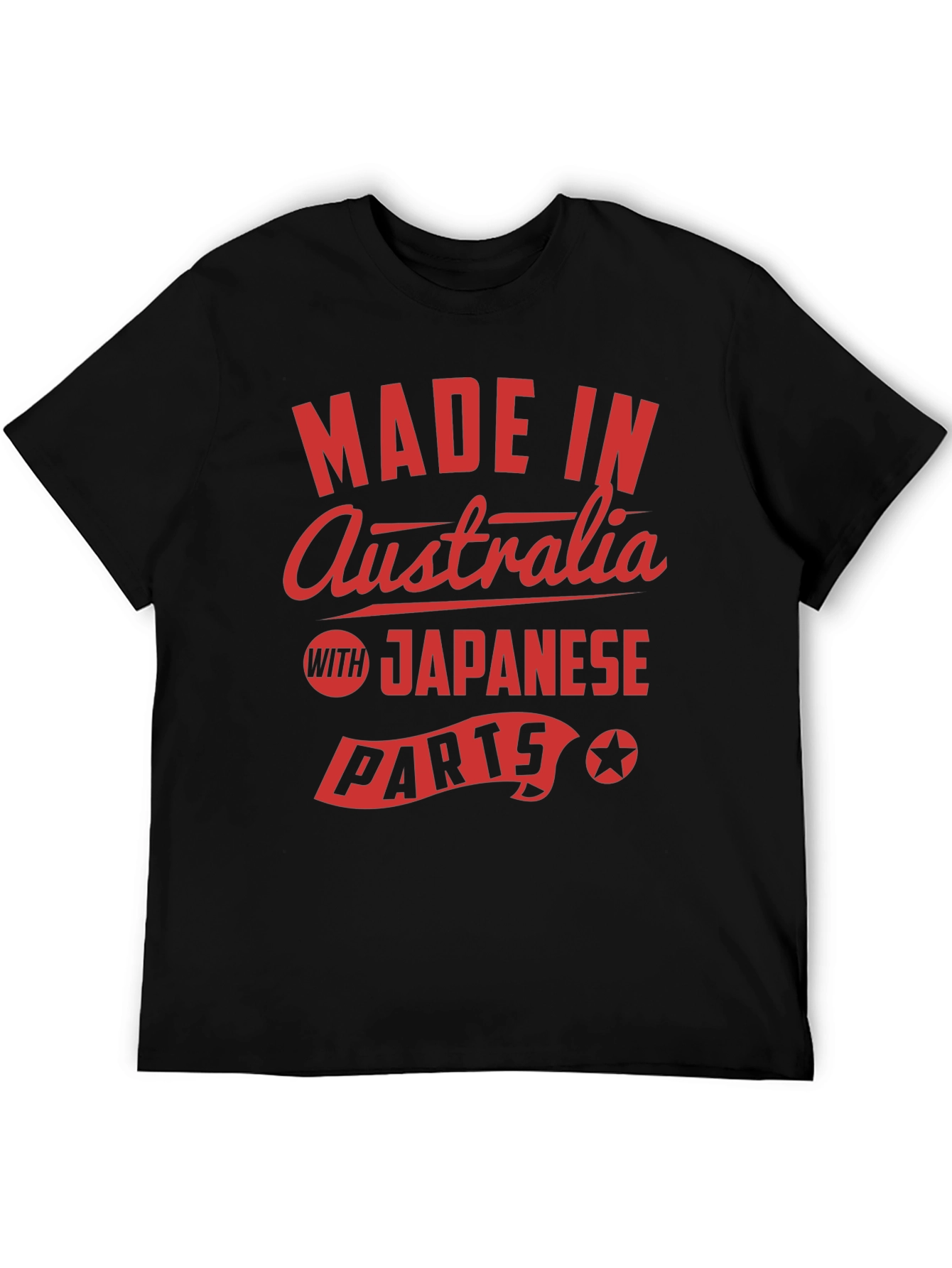 Black Made In Australia with Japanese Parts T-Shirt view 5