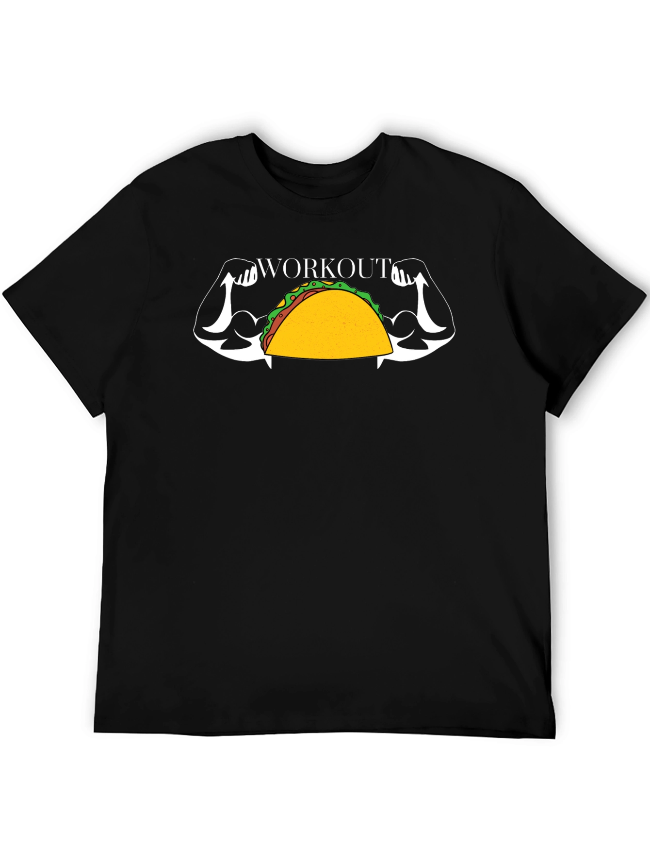 Black Taco Workout Graphic Tee Funny Gym Shirt view 5