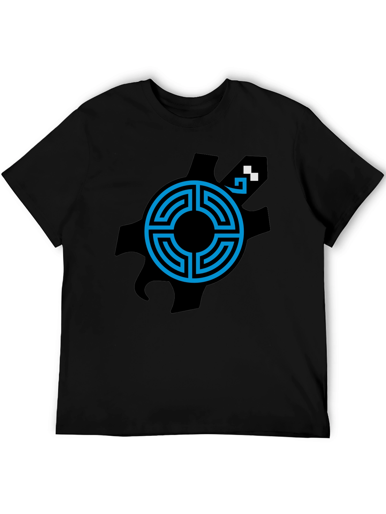 Black Turtle Labyrinth Graphic Black T-Shirt view 5