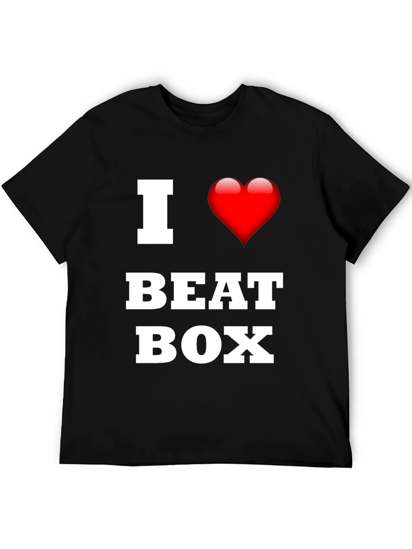 Black I Love Beat Box Black T-Shirt view 5