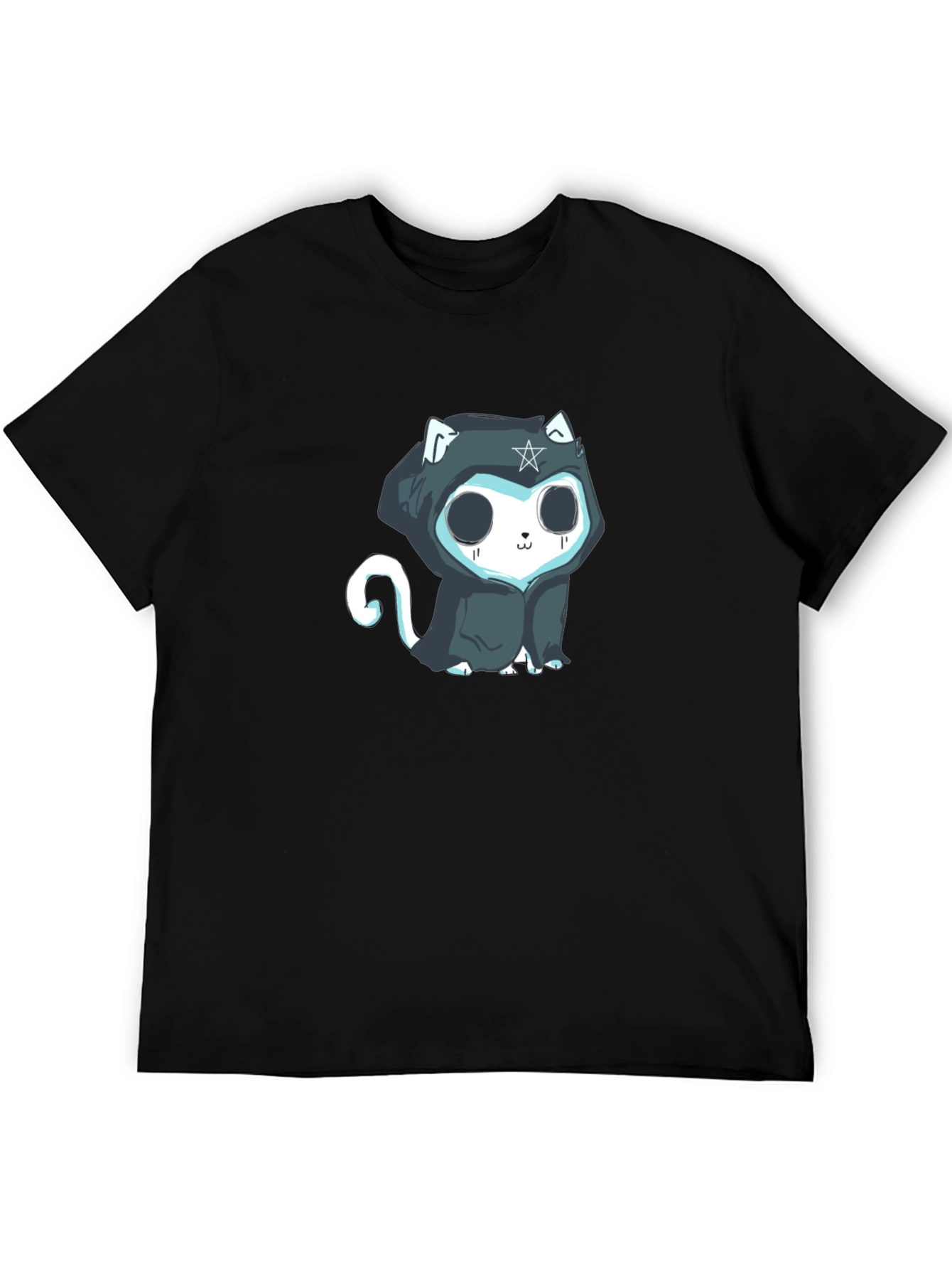 Black Gothic Cat T-Shirt view 5
