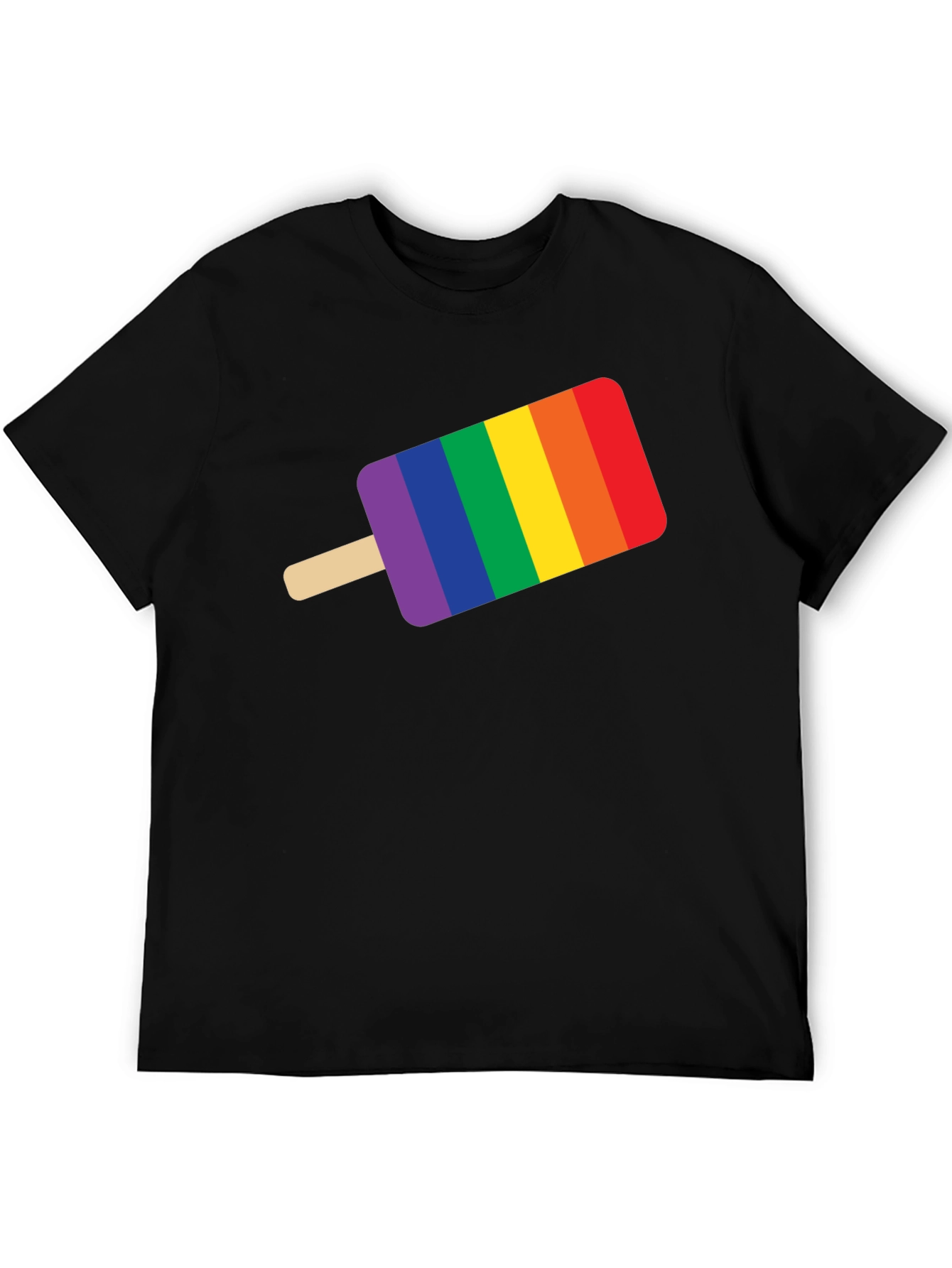 Black Pride Popsicle Graphic Tee - Black Cotton T-Shirt view 5