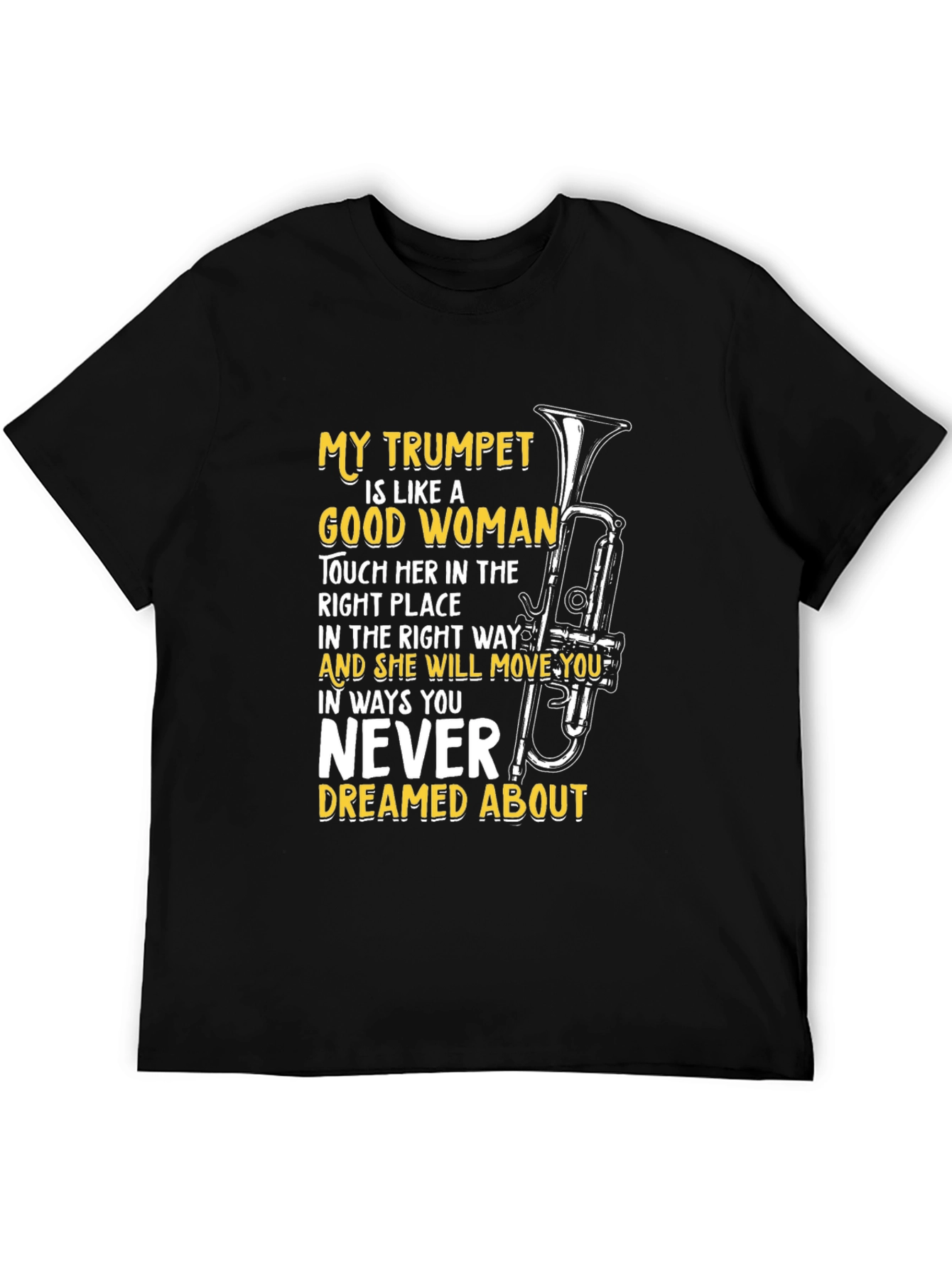 Black Trumpet Lover T-Shirt: Good Woman Music Tee view 5