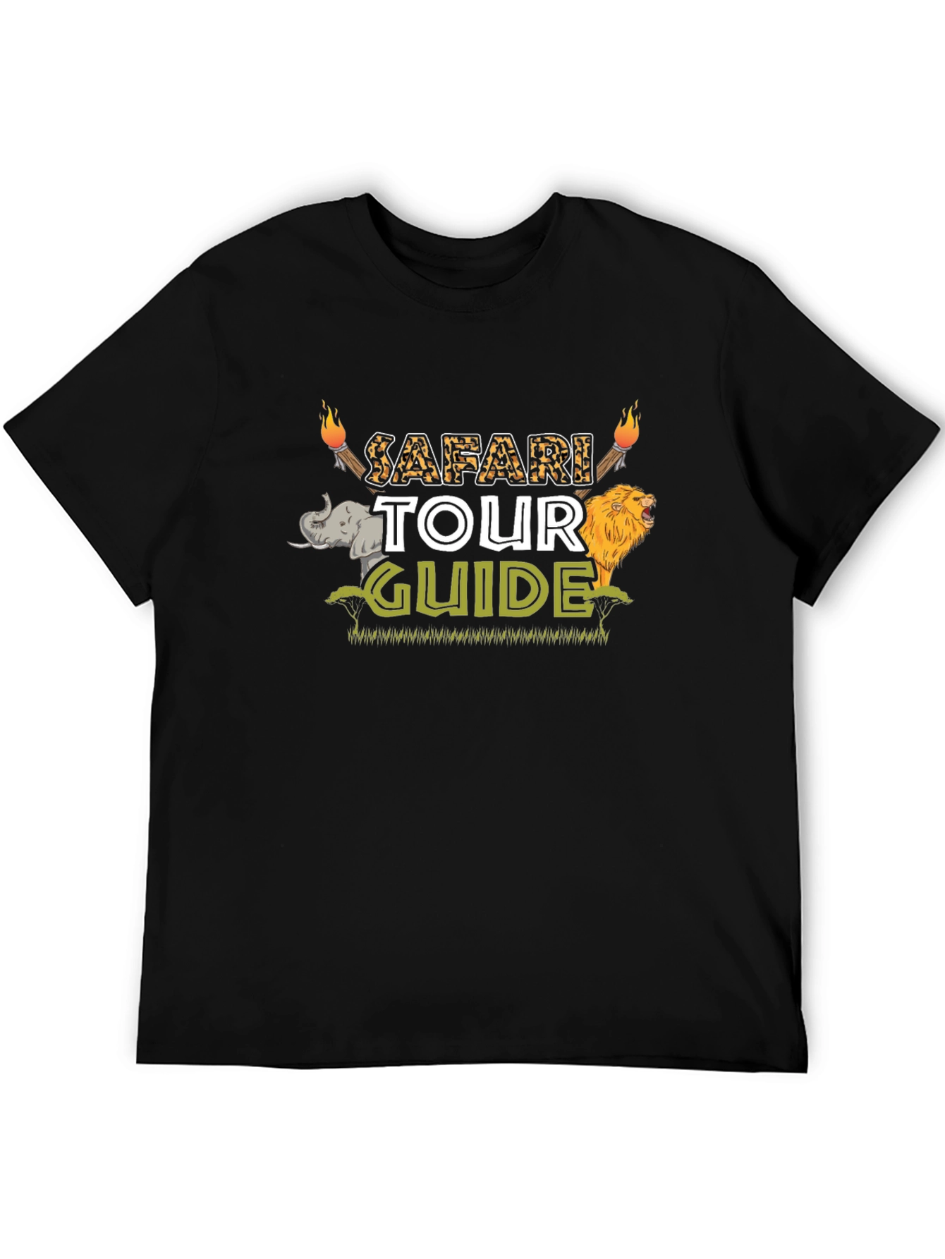 Black Safari Tour Guide Graphic Tee view 5