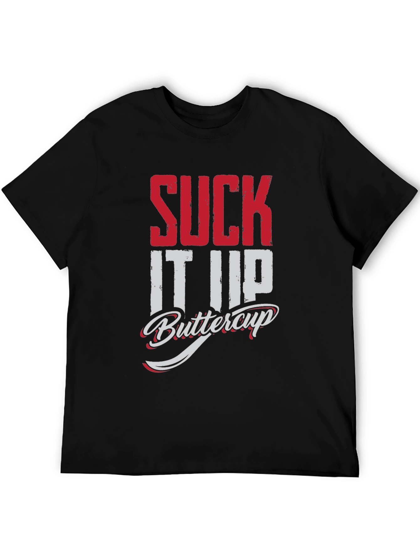 Black Suck It Up Buttercup Graphic Tee - Black view 5